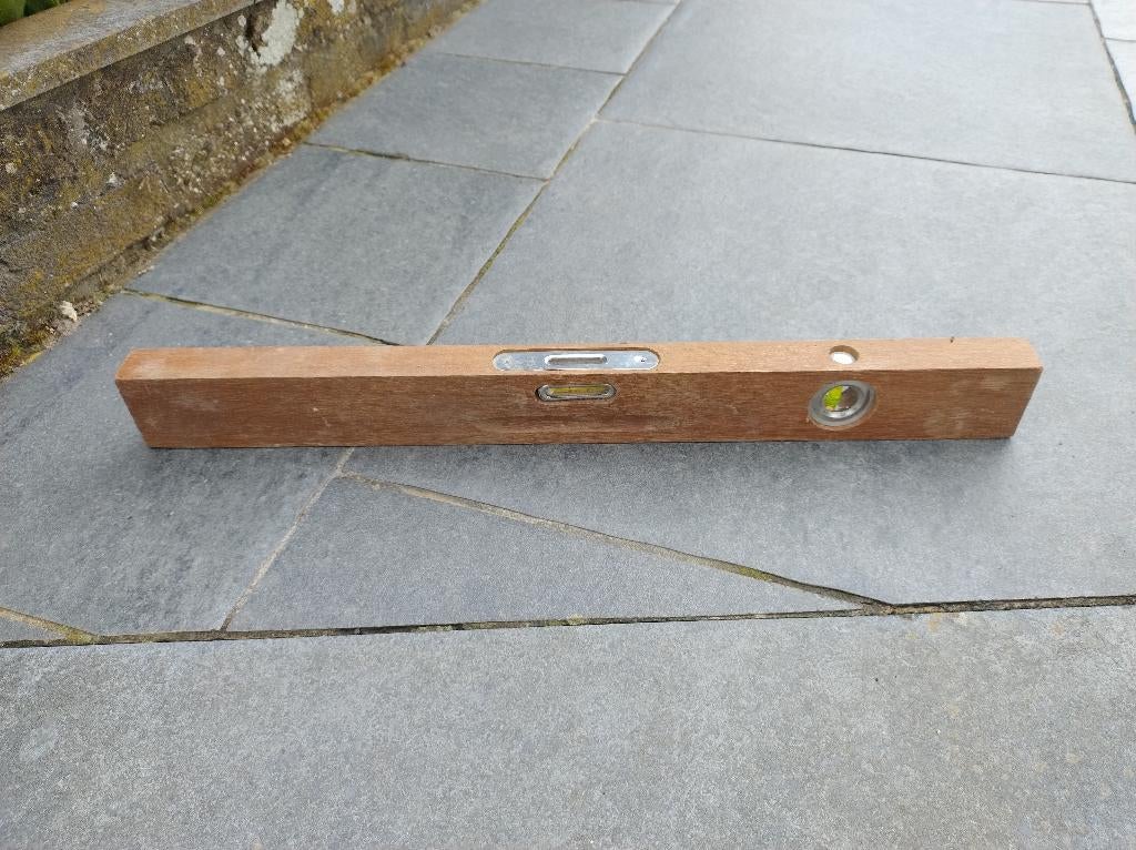 Vintage houten waterpas, Ophalen of Verzenden, Gebruikt