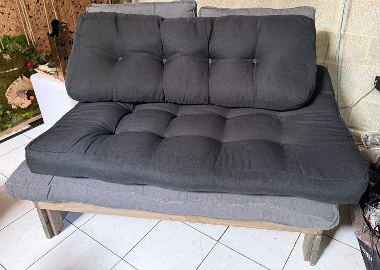 Trois bancs à palettes modulaires, Maison & Meubles, Canapés | Salons, 75 à 100 cm, Moins de 150 cm, Banc droit, Enlèvement