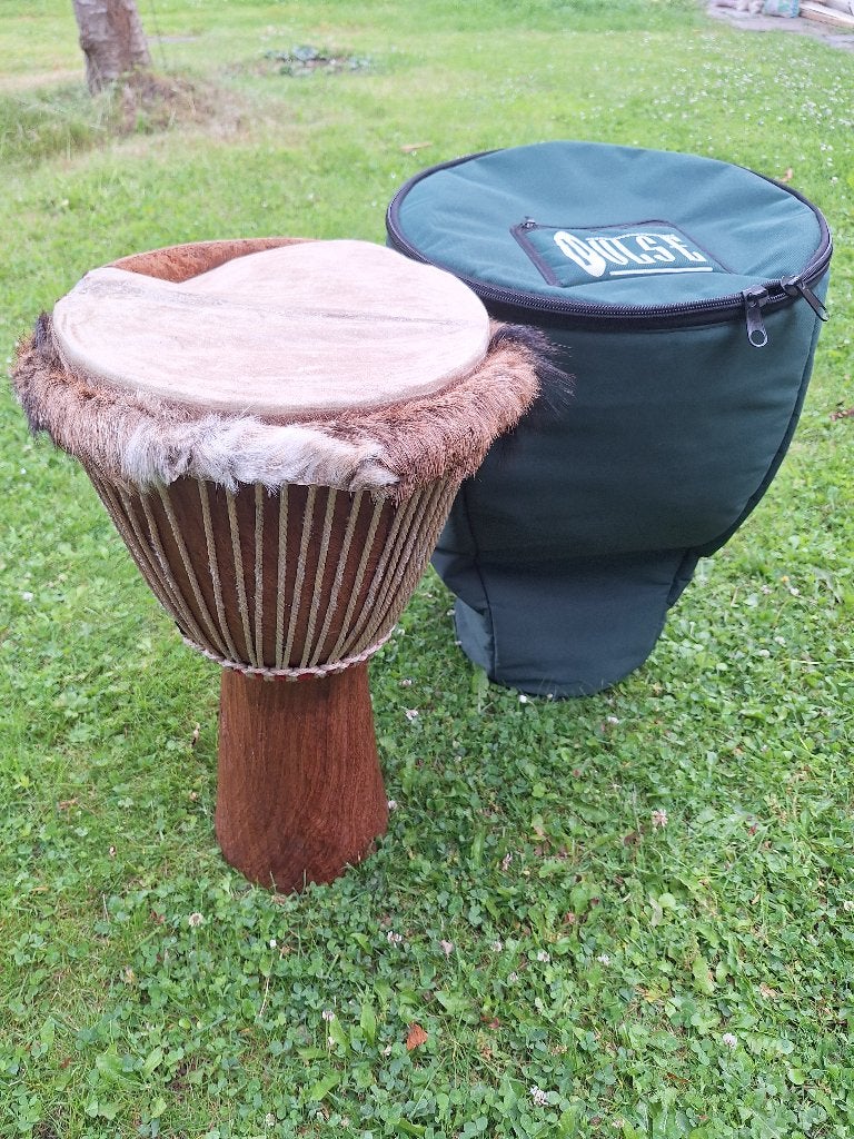Djembé 58 cm met draagtas - vel te vervangen, Muziek en Instrumenten, Ophalen, Gebruikt, Trommel