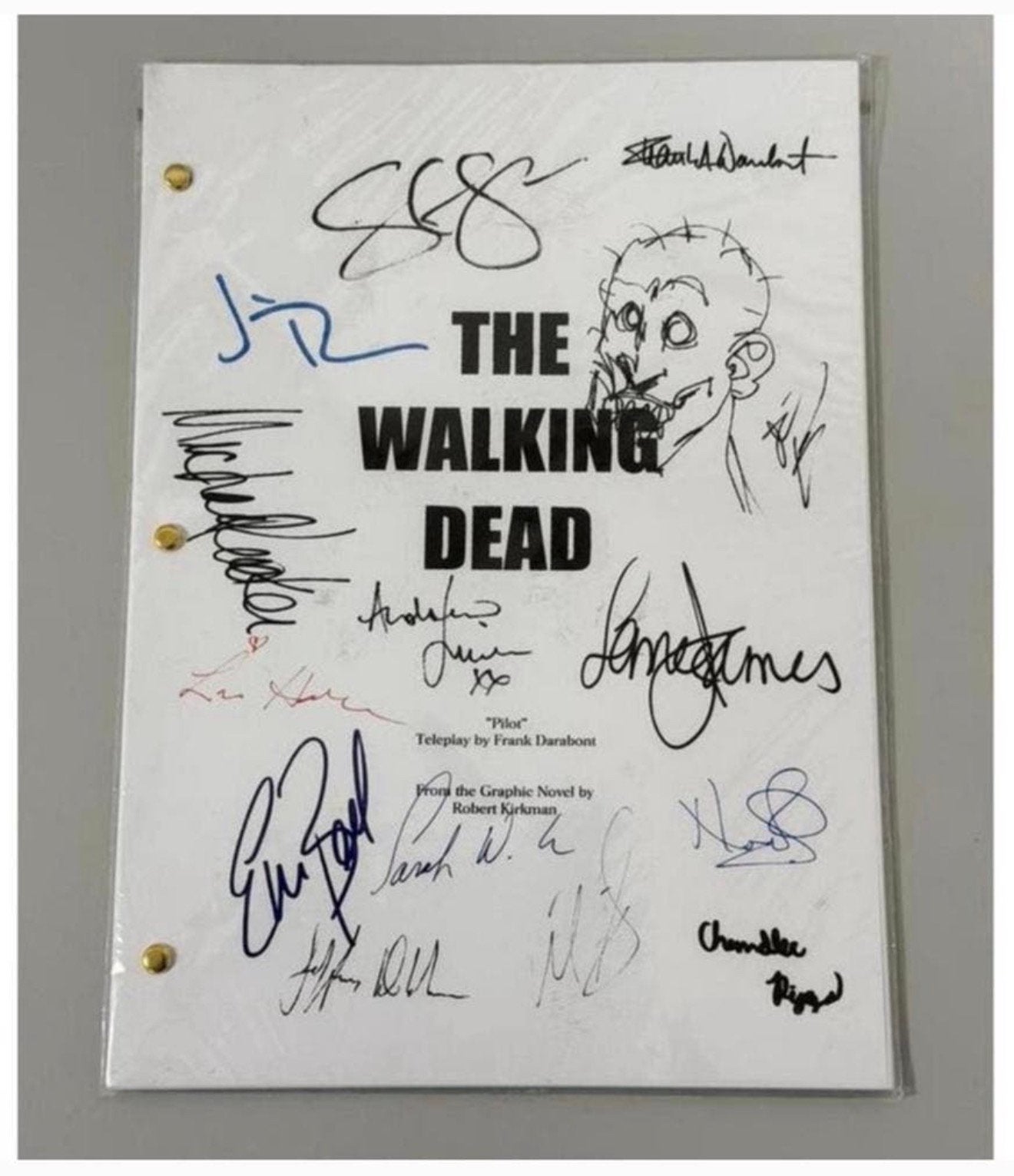 Scénario The Walking Dead, pilote, réimpression signée, TWD, Enlèvement ou Envoi, Comme neuf