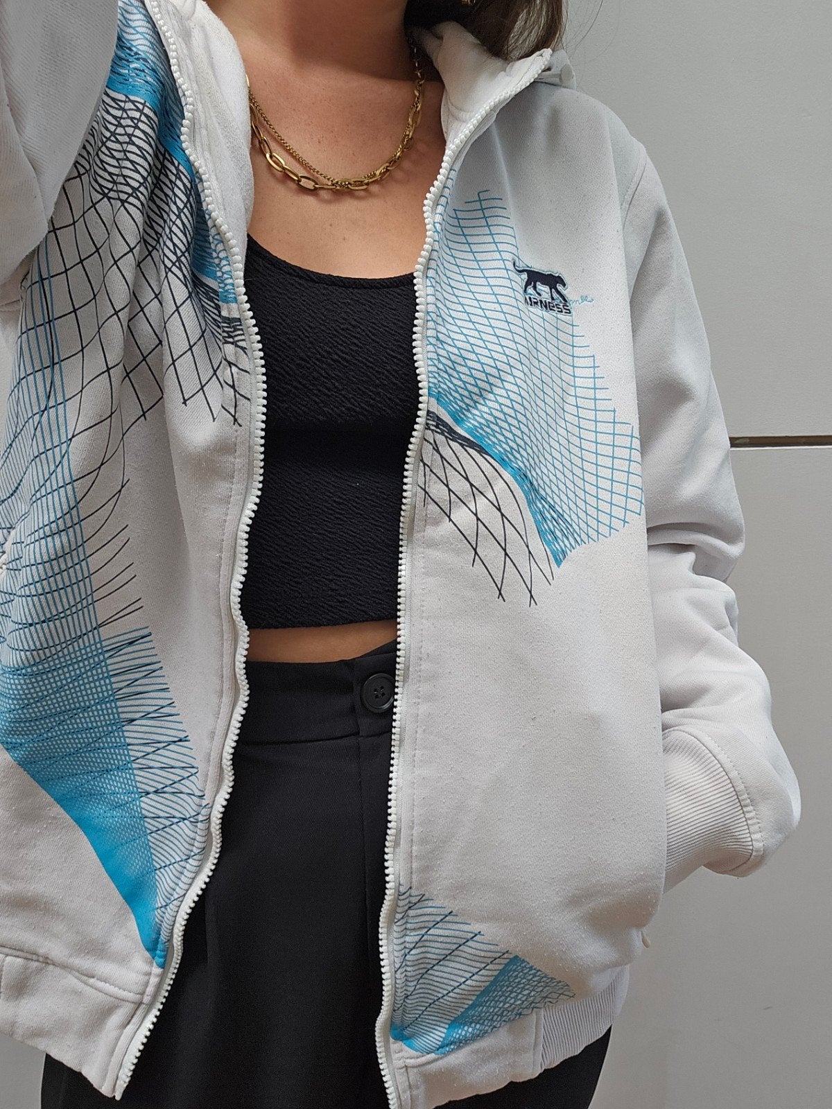 sweat à capuche Airness blanc et bleu, Vêtements | Hommes, Enlèvement ou Envoi, Porté, Blanc, Taille 48/50 (M)