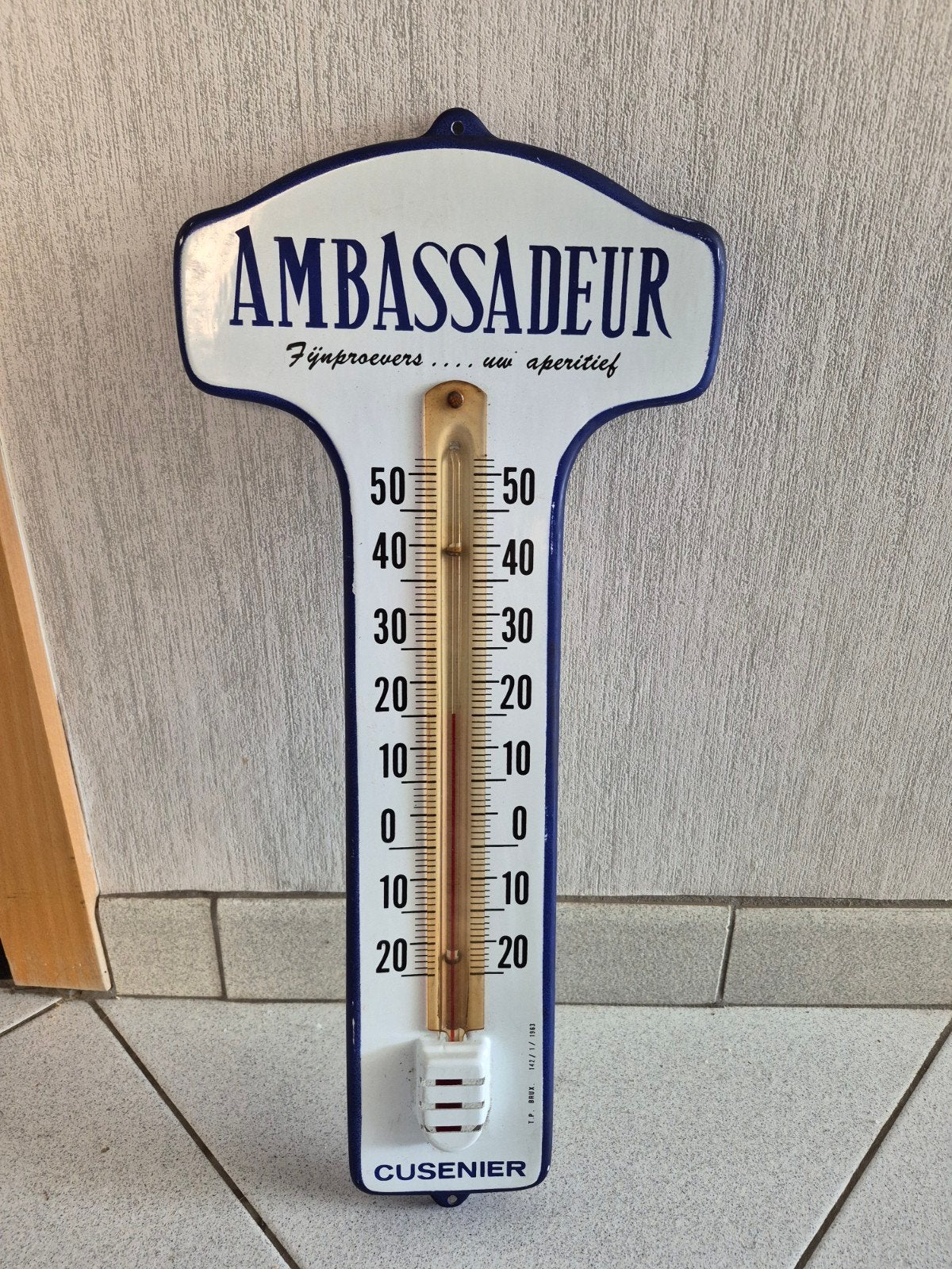 ambassadeur Cusenier thermometer 1963, Ophalen of Verzenden