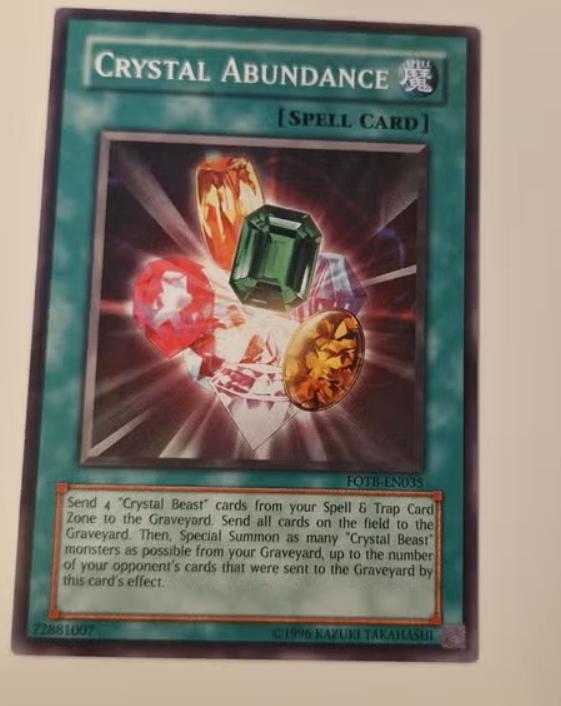 Yu-Gi-Oh! Crystal Abundance Spell Card FOTB-EN035