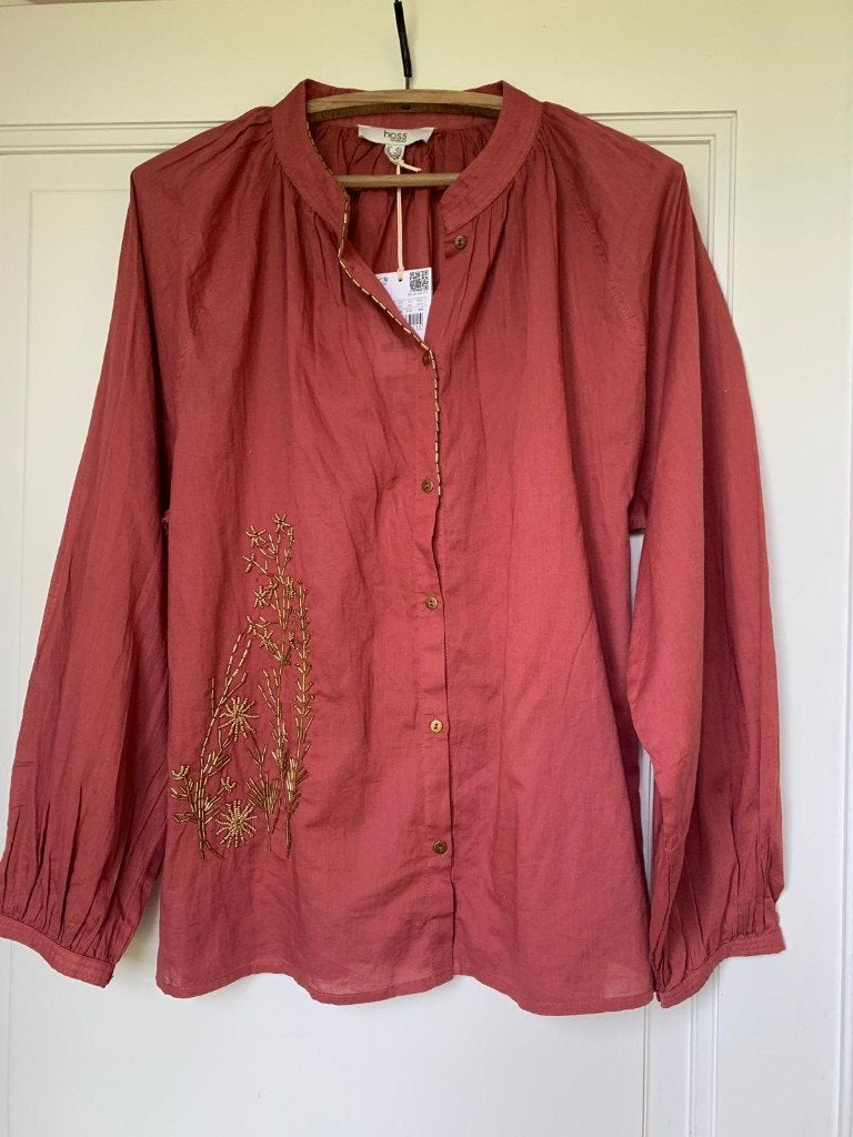blouse – Nieuw – Terracotta – M/L, Kleding | Dames, Maat 38/40 (M), Verzenden, Nieuw, Rood