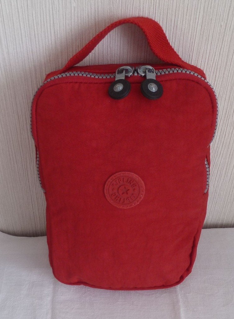 Kipling trousse rouge pour repas, maquillage, plumier etc, Divers, Enlèvement ou Envoi, Utilisé