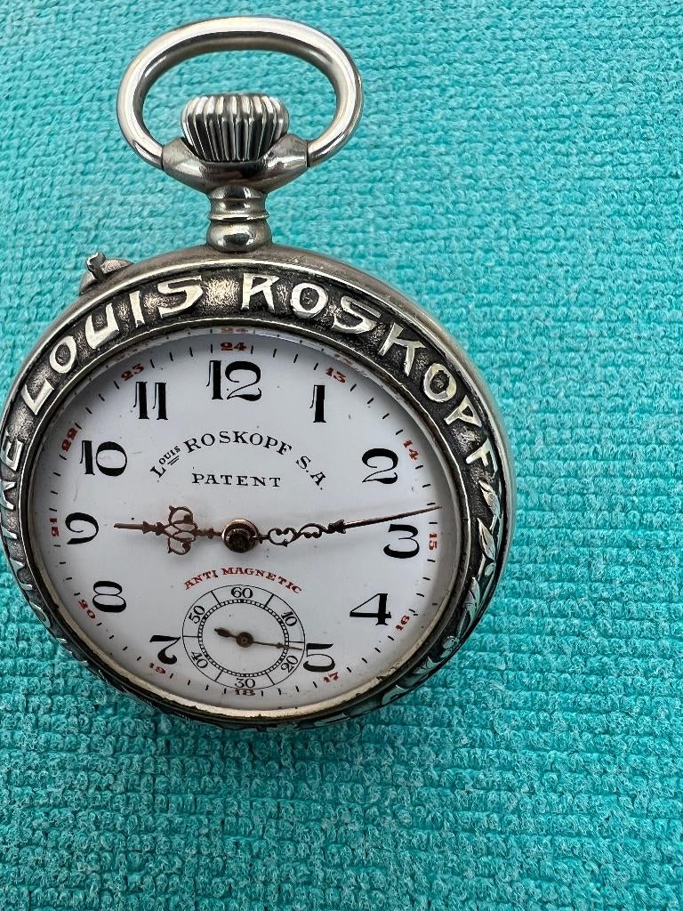 Louis Roskopf S.A. Zeldzaam Zakhorloge, Handtassen en Accessoires, Ophalen, Overige materialen, Zakhorloge, Overige merken