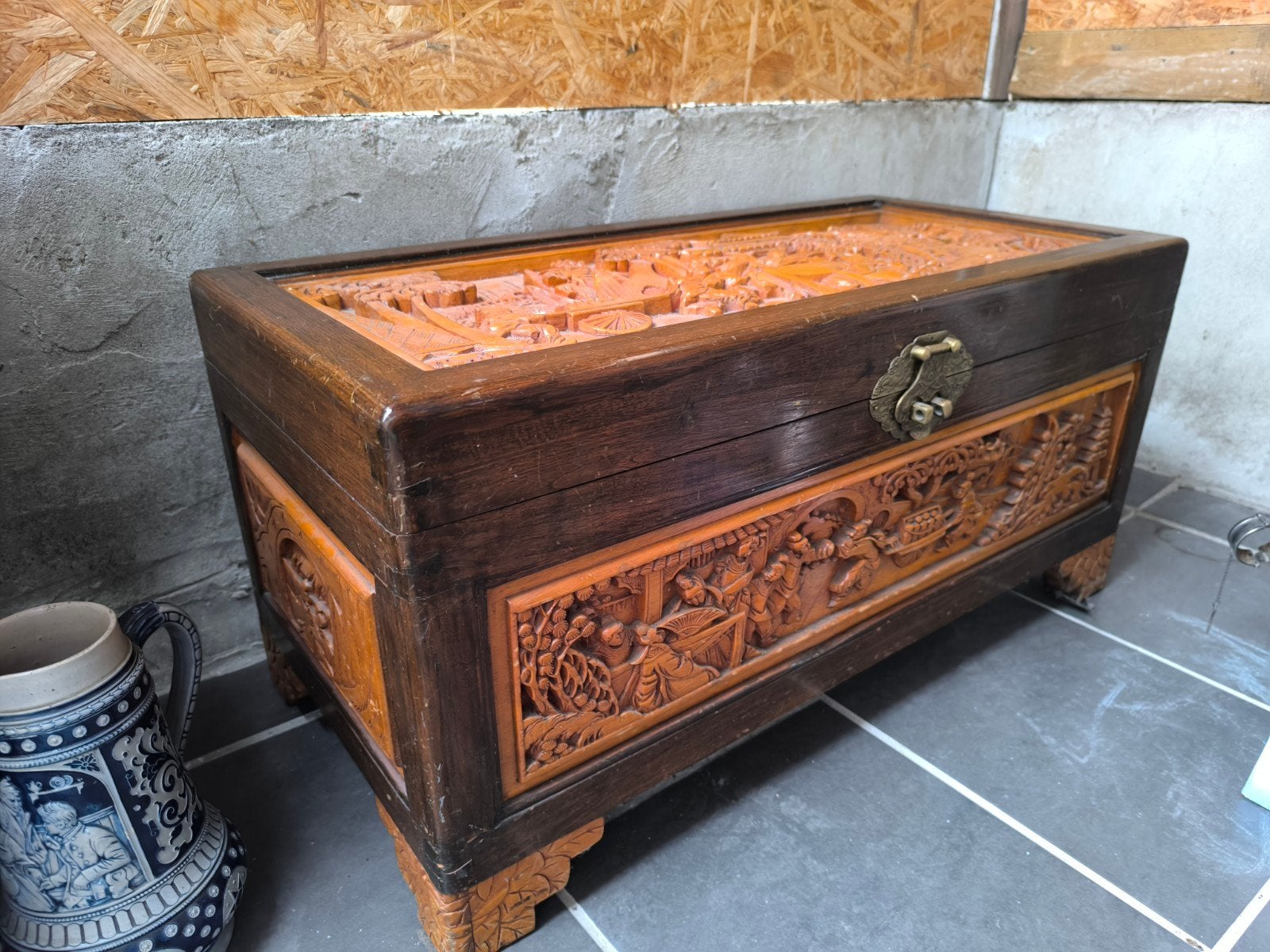 coffre de rangement vintage, Maison & Meubles, Accessoires pour la Maison | Coffres, Enlèvement ou Envoi