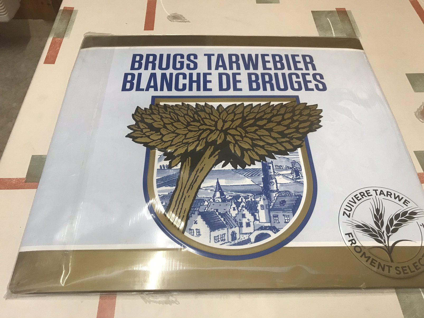 Panneau publicitaire en métal pour la bière de blé de Bruges, Enlèvement ou Envoi, Comme neuf, Panneau publicitaire