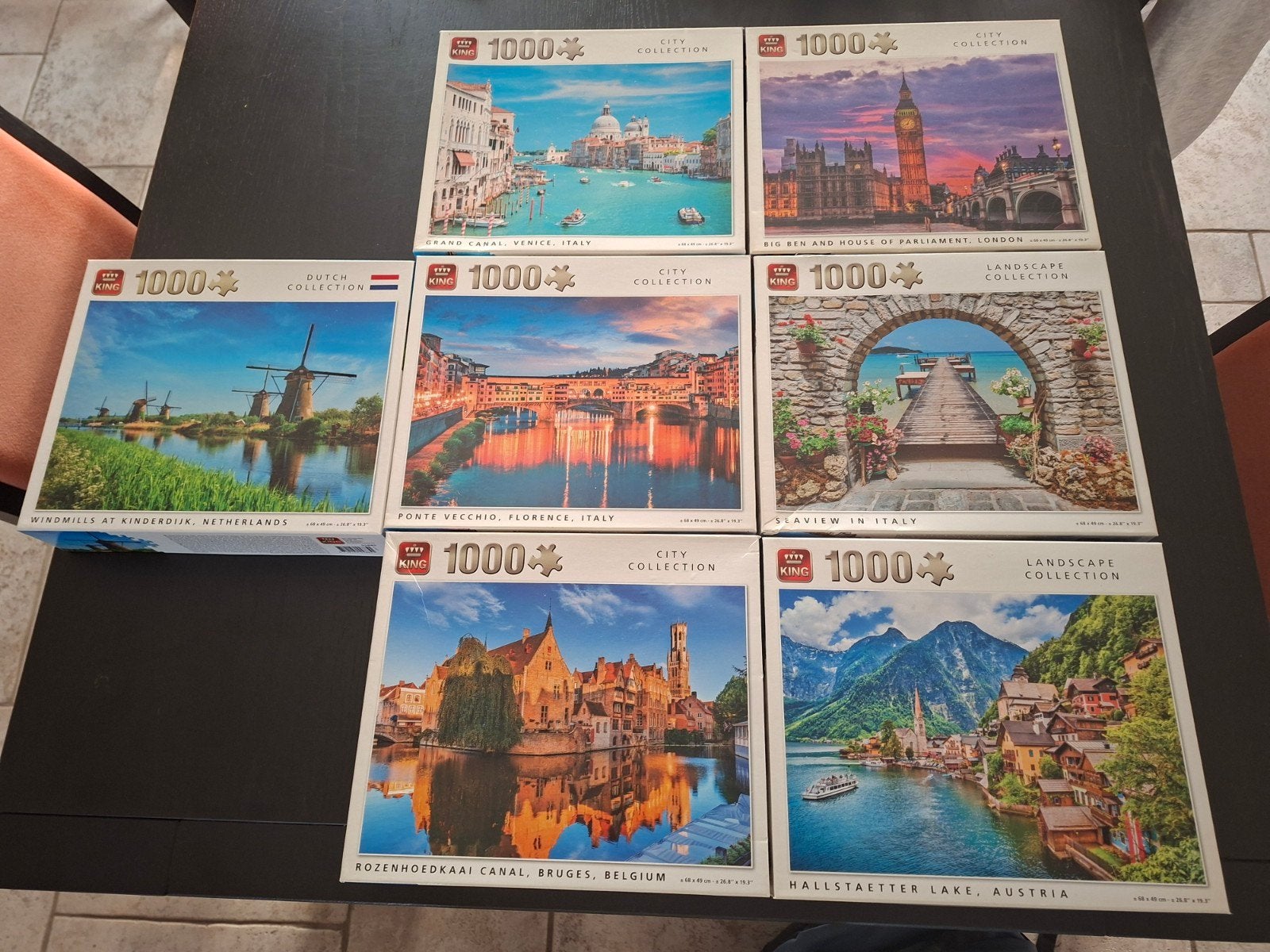 Puzzels King, 1000 stukjes, volledig, Ophalen of Verzenden, 500 t/m 1500 stukjes, Zo goed als nieuw, Legpuzzel