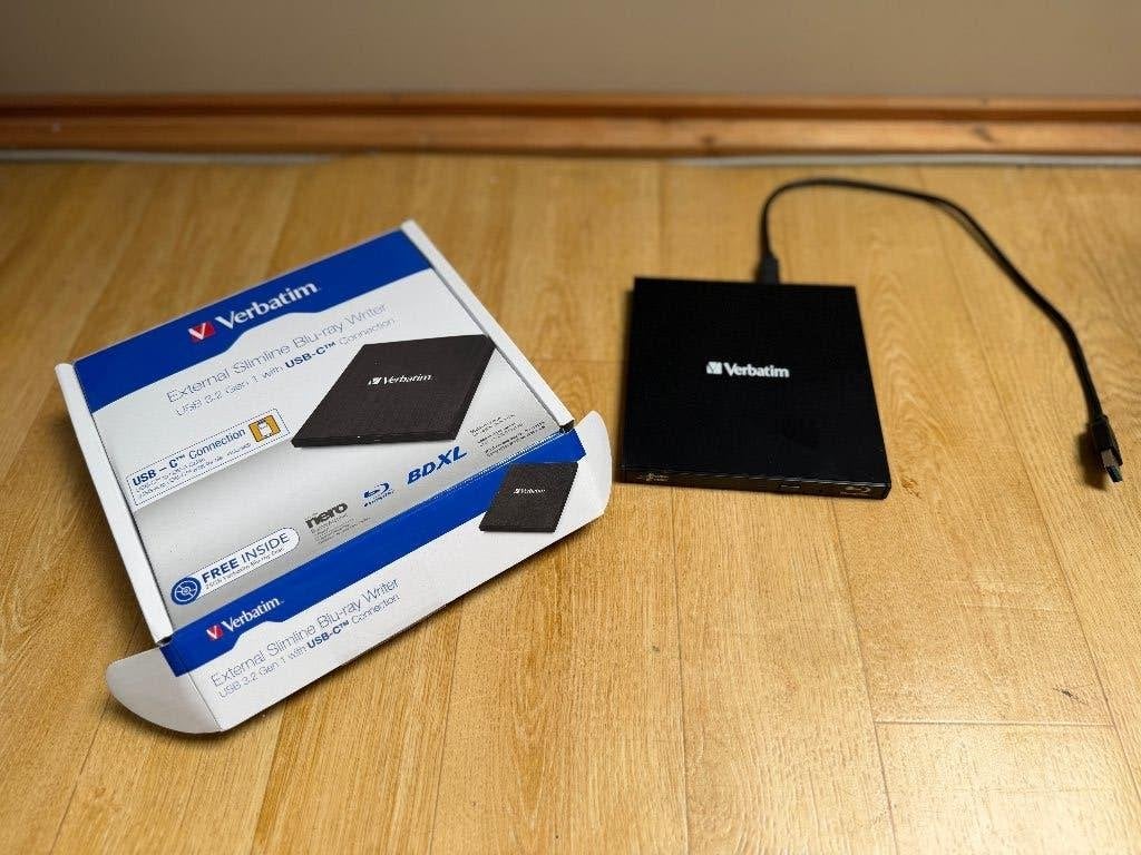 Verbatim 43889 Externe Slimline USB-C Blu-ray-schrijver, Computers en Software, Beschrijfbare discs, Ophalen, Zo goed als nieuw