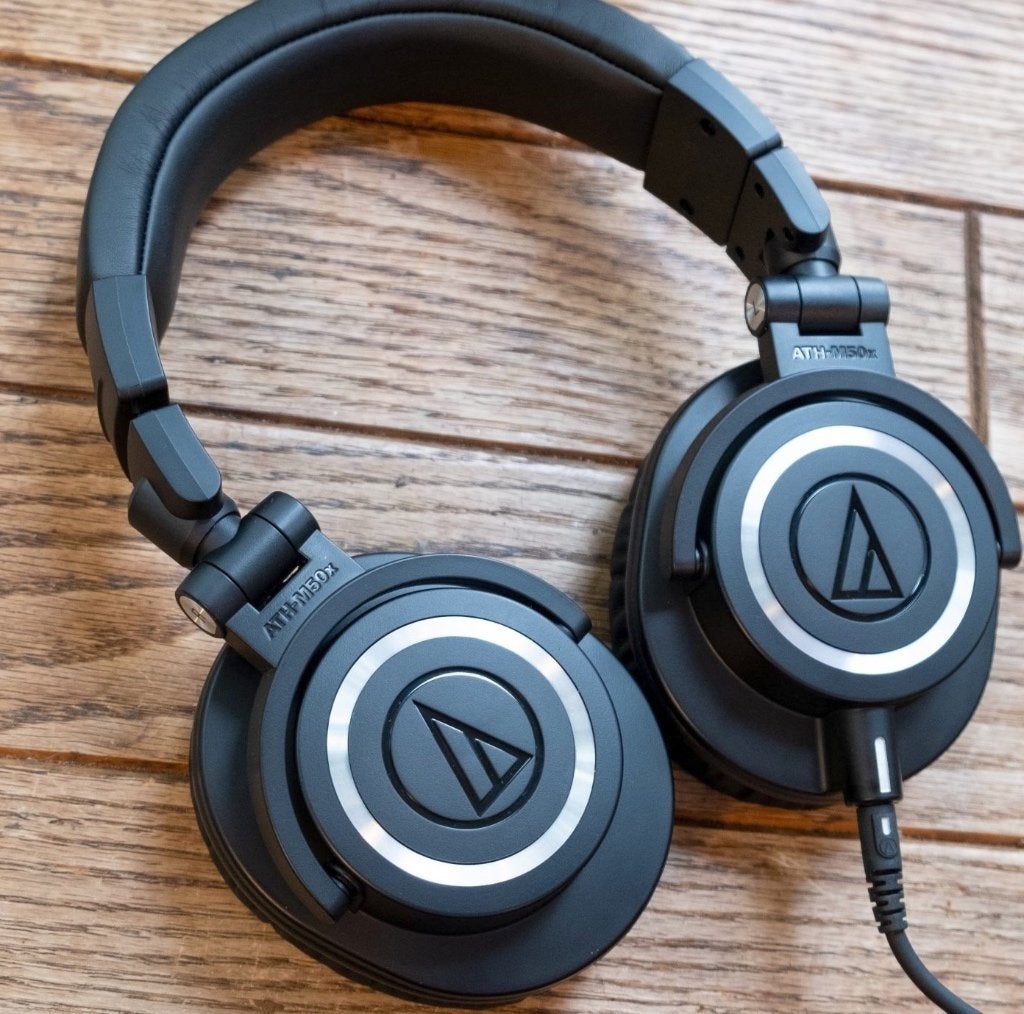 Audio-Technica ATH-M50x koptelefoon, Audio, Tv en Foto, Hoofdtelefoons, Ophalen of Verzenden, Zo goed als nieuw, Over oor (circumaural)