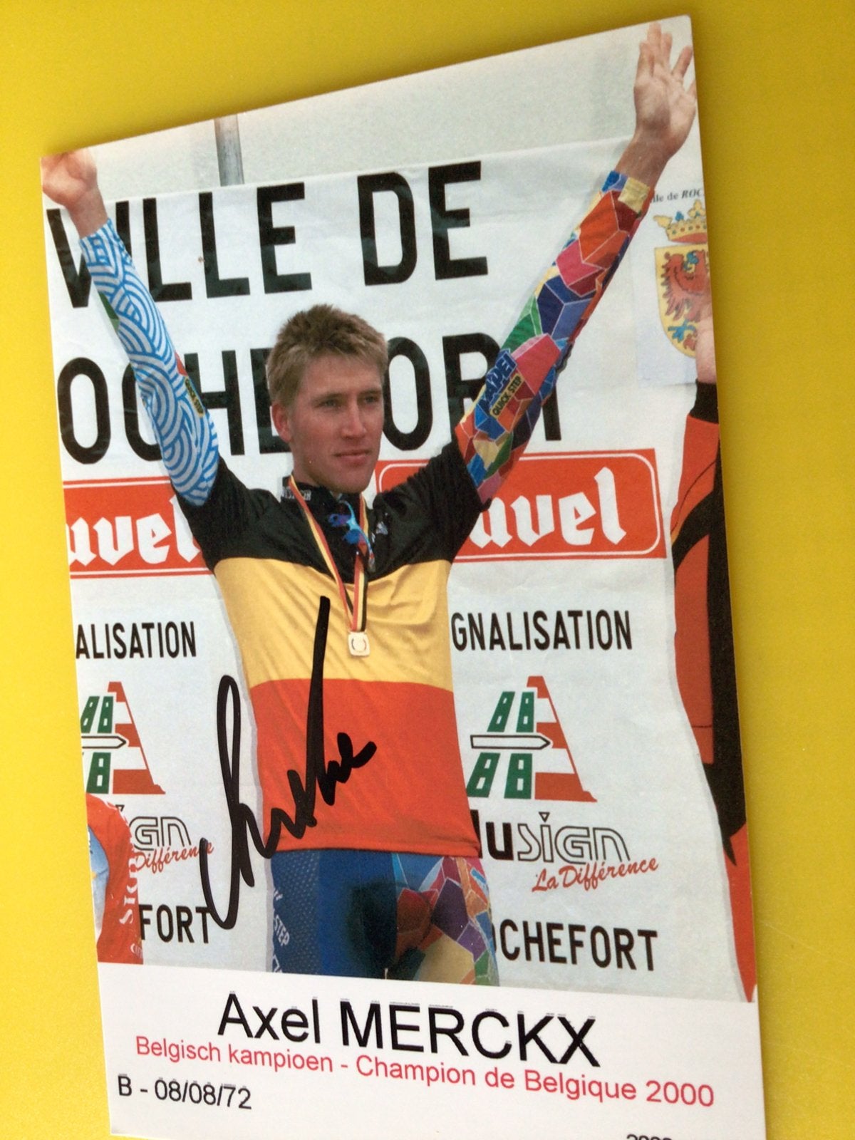 Wielerkaart 2000 bk team mapei axel merckx signe, Envoi, Comme neuf