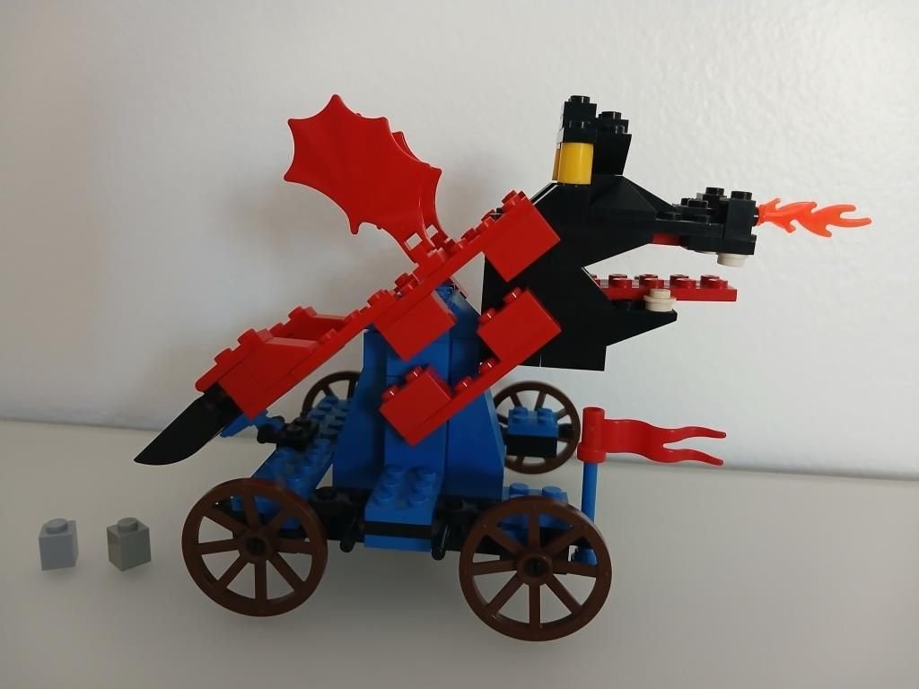Lego system 6043 Vintage - Draak op wielen die katapulteert!, Ophalen, Inclusief instructies, Lego