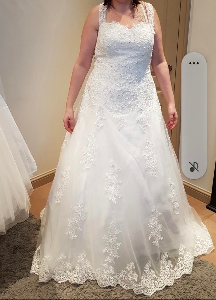 Trouwjurk principessa maat 44/46, Ophalen, Trouwjurk, Principessa, Wit