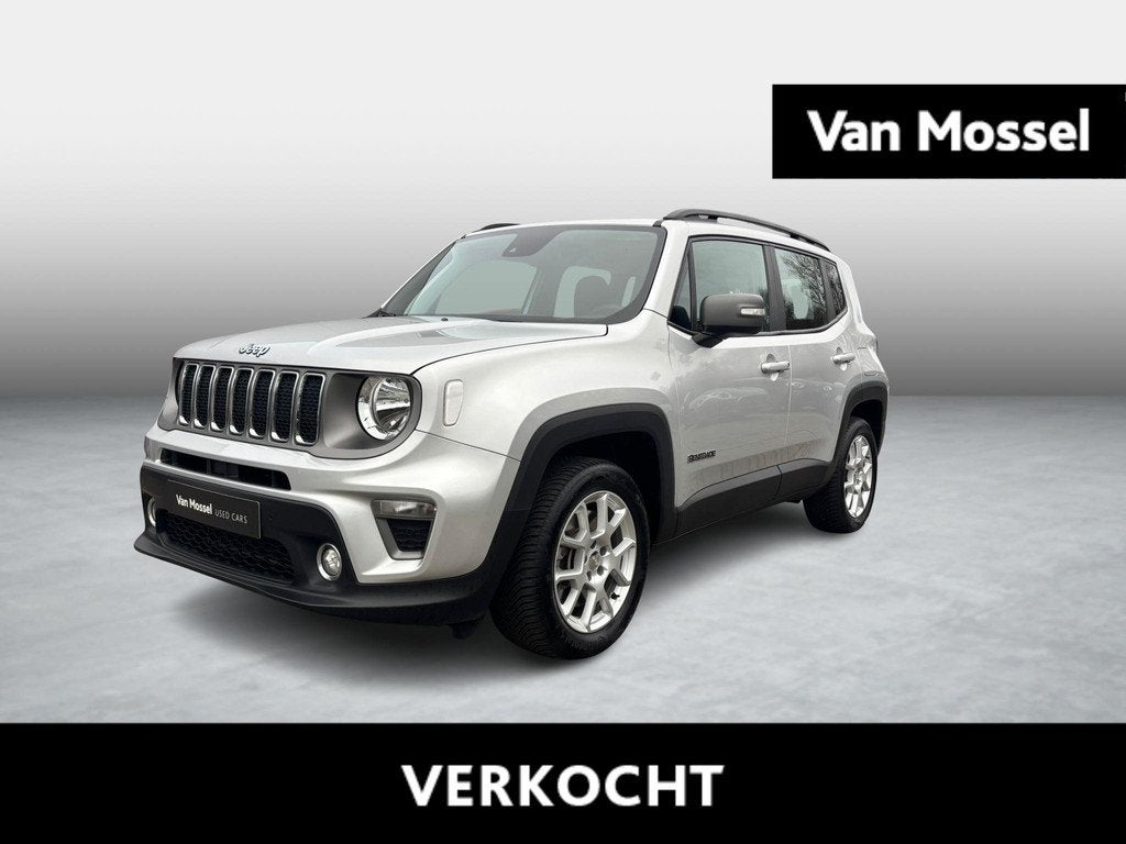Jeep Renegade 1.3 Turbo T4 190 4xe ATX Limited, Auto's, Automaat, Stof, Gebruikt, Zwart