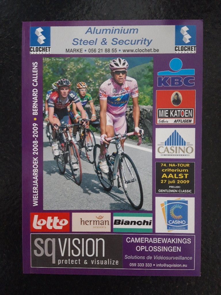Annuaire cycliste 2008-2009 (couverture Alberto Contador), Neuf, Enlèvement ou Envoi, Bernard Callens, Course à pied et Cyclisme