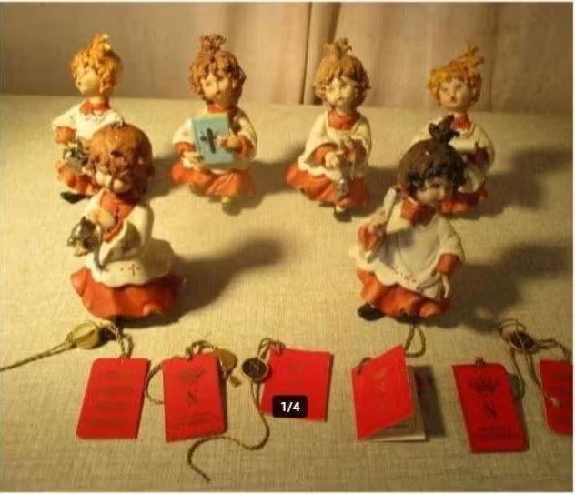 6 magnifiques statues de Capodimonte signées Devote Kids, Enlèvement ou Envoi, Comme neuf