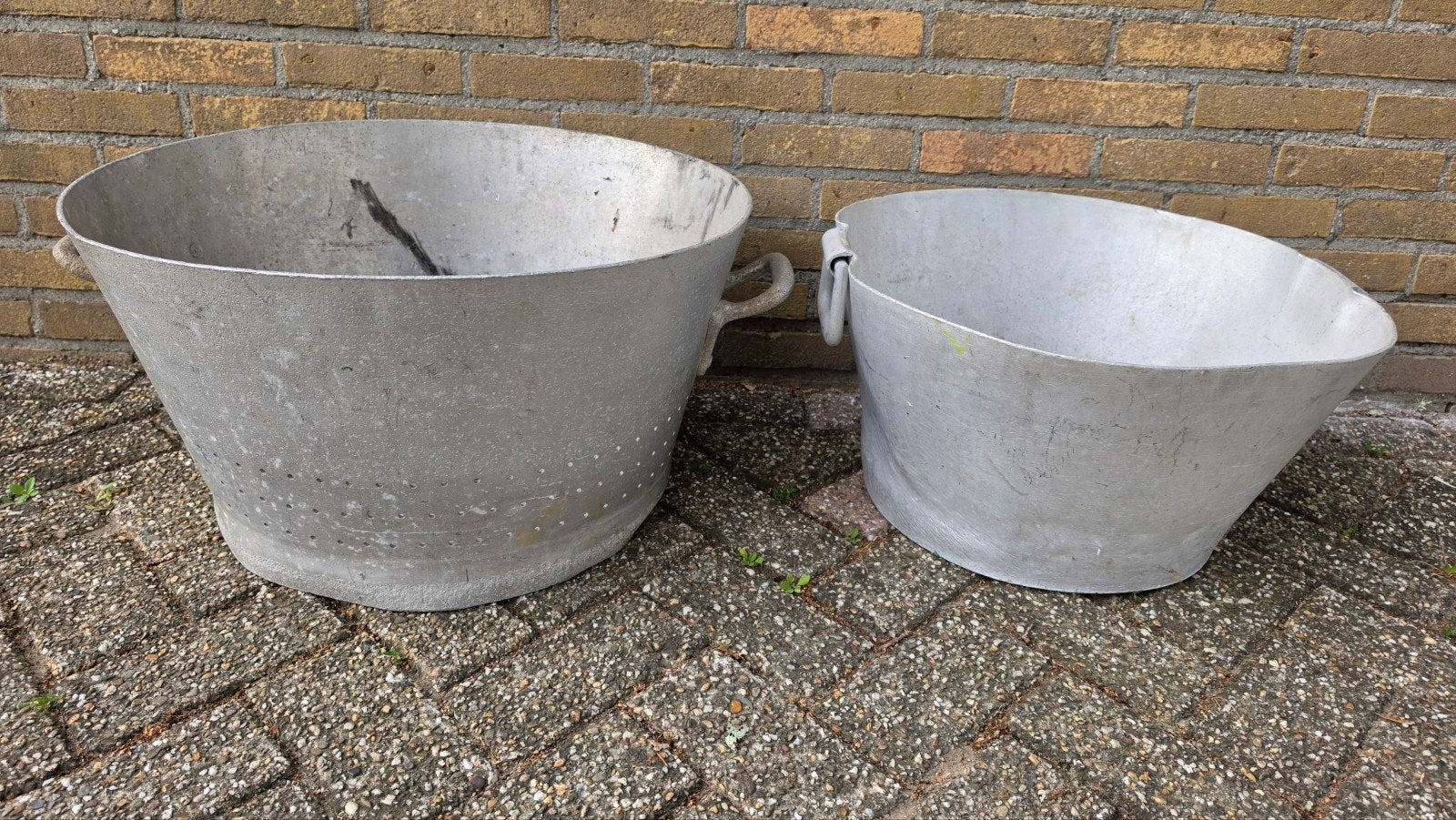 Grote aluminium kriegsmarine vergiet en schaal., Ophalen of Verzenden