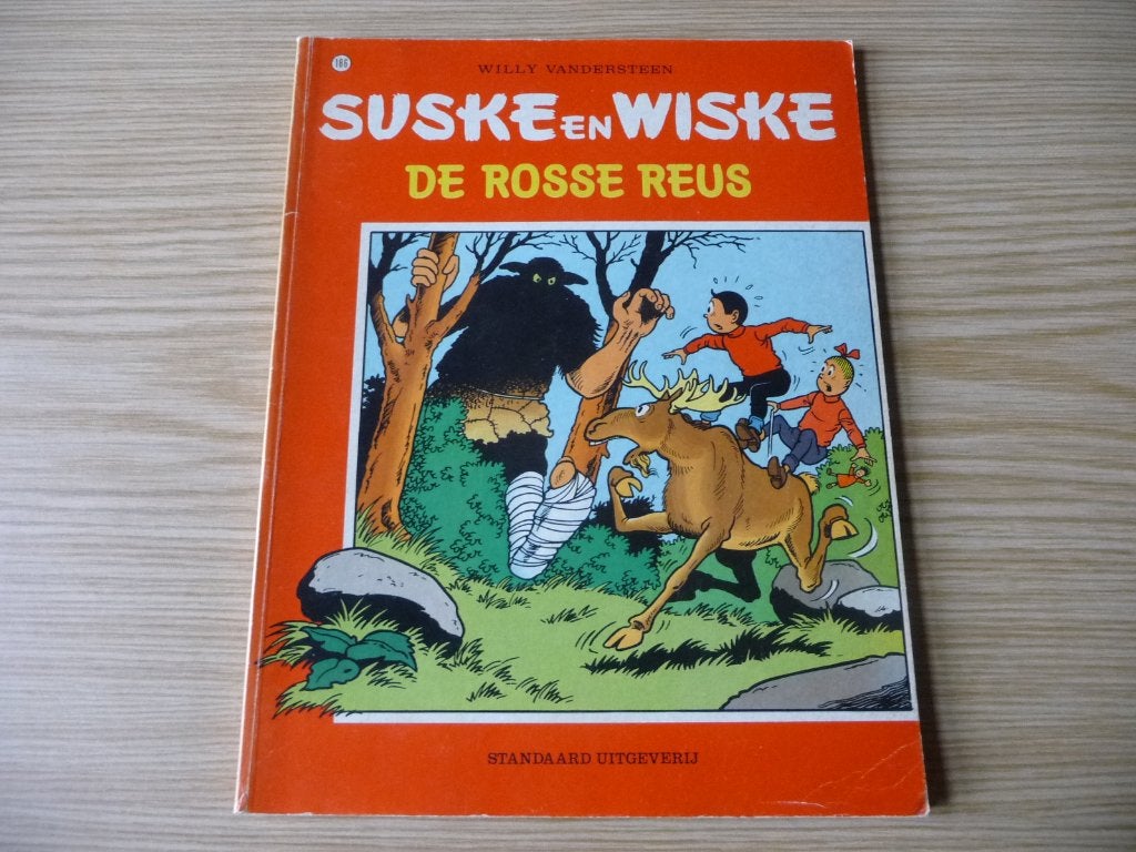 Suske & Wiske 186. De rosse reus EERSTE DRUK €2,5, Willy Vandersteen, Eén stripboek, Ophalen of Verzenden, Zo goed als nieuw