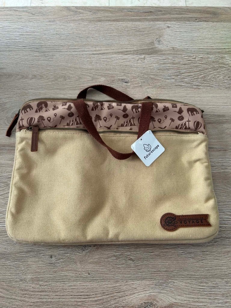 Pochette de transport PC, Computers en Software, Laptoptassen, Ophalen, Gebruikt, Bruin, Laptophoes