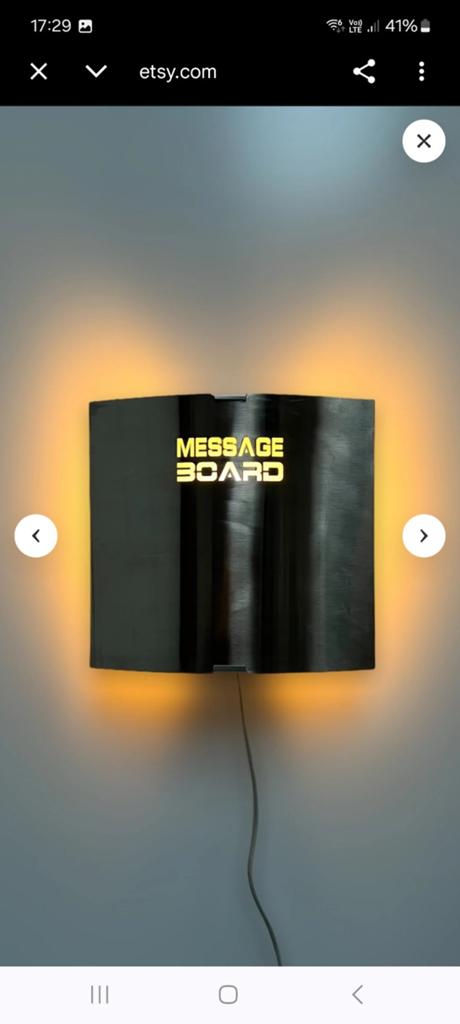 Magnetisch memobord met verlichting vintage, Huis en Inrichting, Ophalen