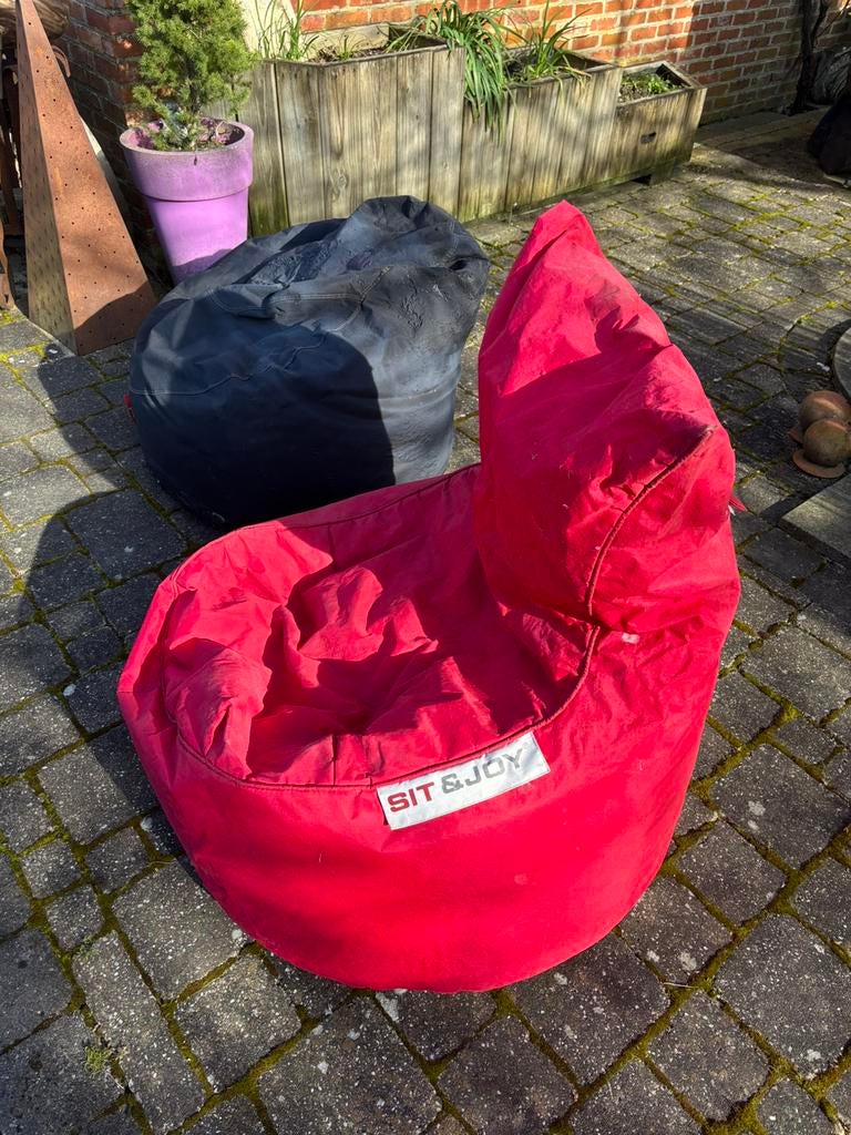 Sit&Joy zitzakken, Tuin en Terras, Ophalen, Gebruikt, Kunststof, Stapelbaar