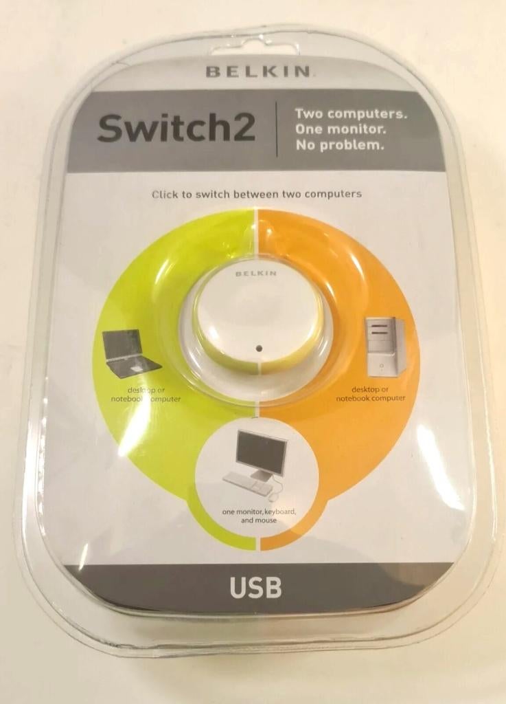Belkin Switch2 Belkin Switch 2 KVM Switch 2, gloednieuw, Computers en Software, Verzenden, Nieuw