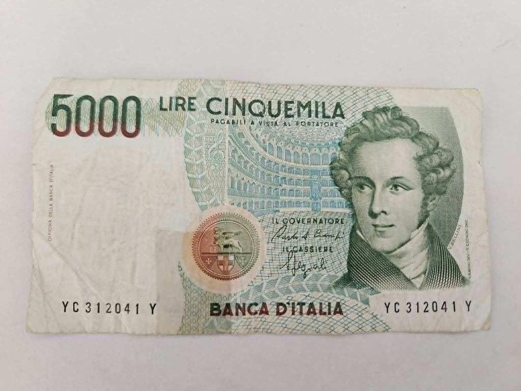 Oud Italiaans bankbiljet, Enlèvement