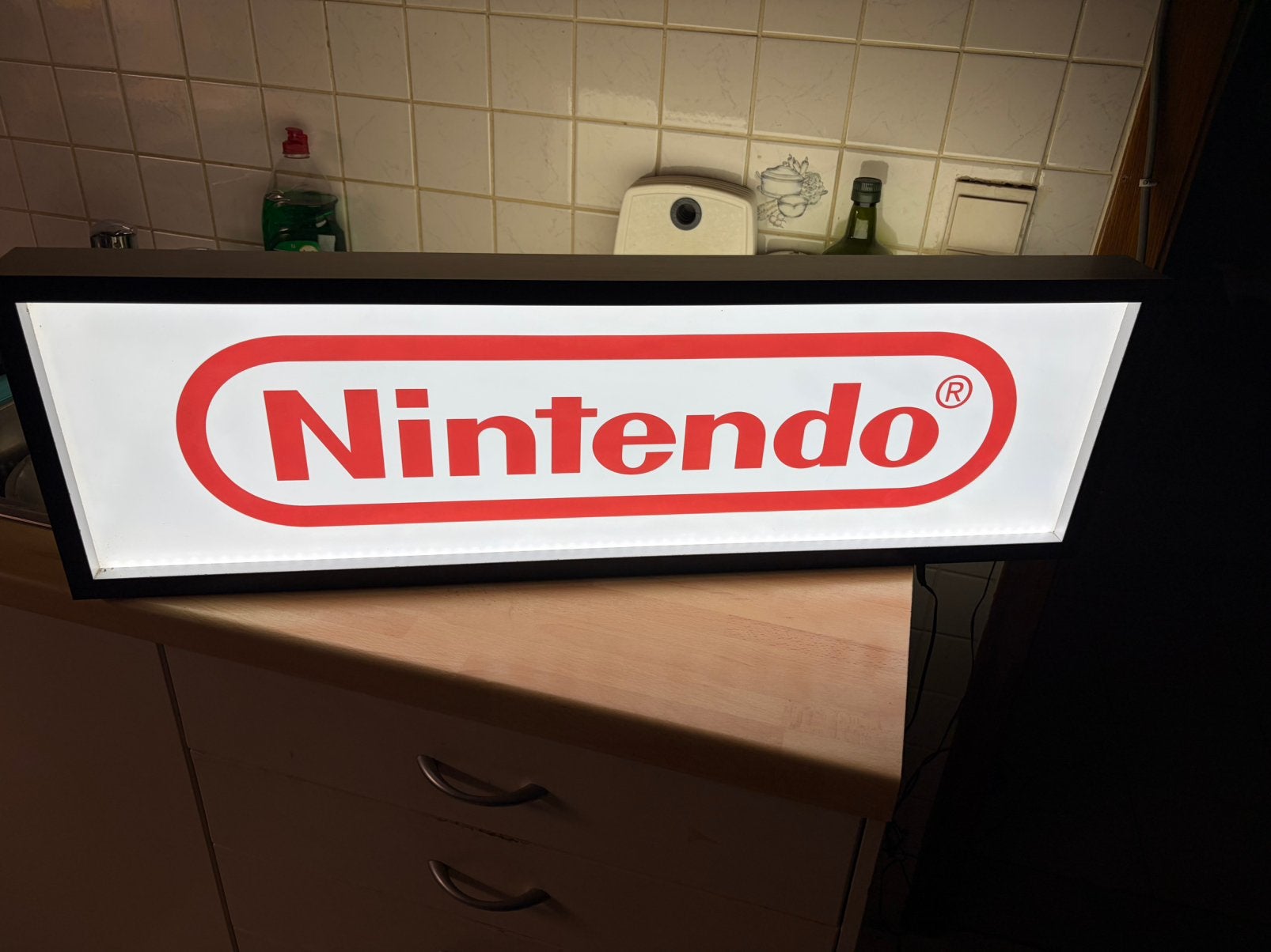 Lichtreclame nintendo, Ophalen, Zo goed als nieuw