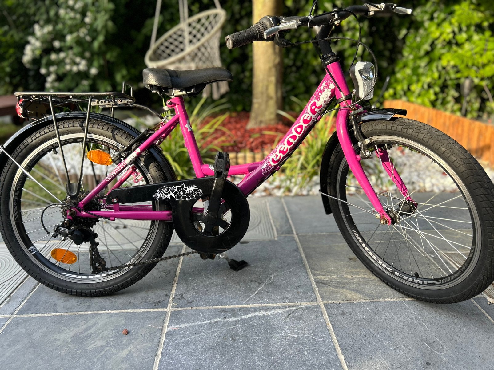Vélo violet pour enfants de 20 pouces, prêt à rouler,révisé, Vitesses, Frein sur jante, Utilisé, 20 pouces