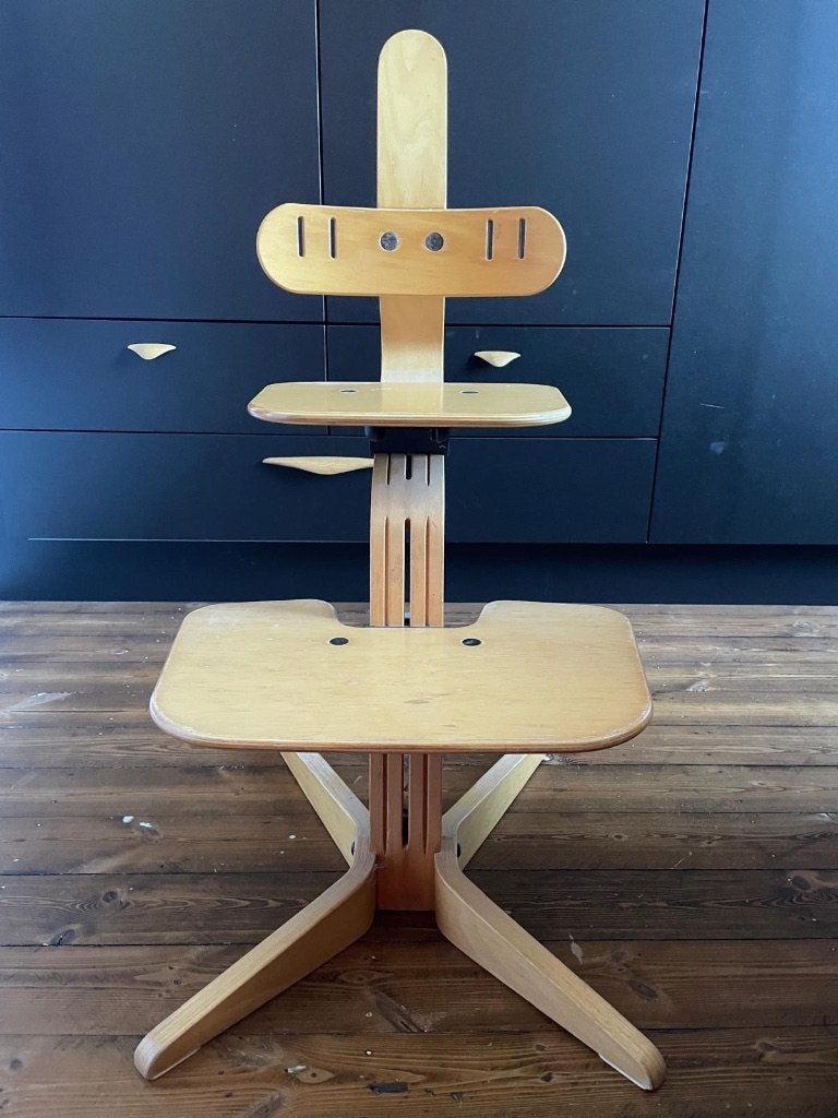 Vintage Peter Opsvik Stokke kinderstoel, Ophalen, Gebruikt, Meegroeistoel, Aanschuifbaar