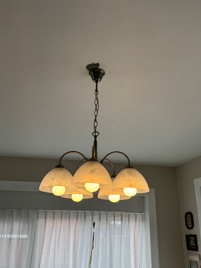 Luster, Maison & Meubles, Lampes | Lustres, Enlèvement, Utilisé, Verre, Vintage