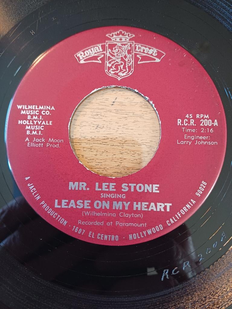 Mr. Lee Stone – Lease On My Heart  60'ies   Soul  popcorn, Gebruikt, 7 inch, Single, Ophalen of Verzenden