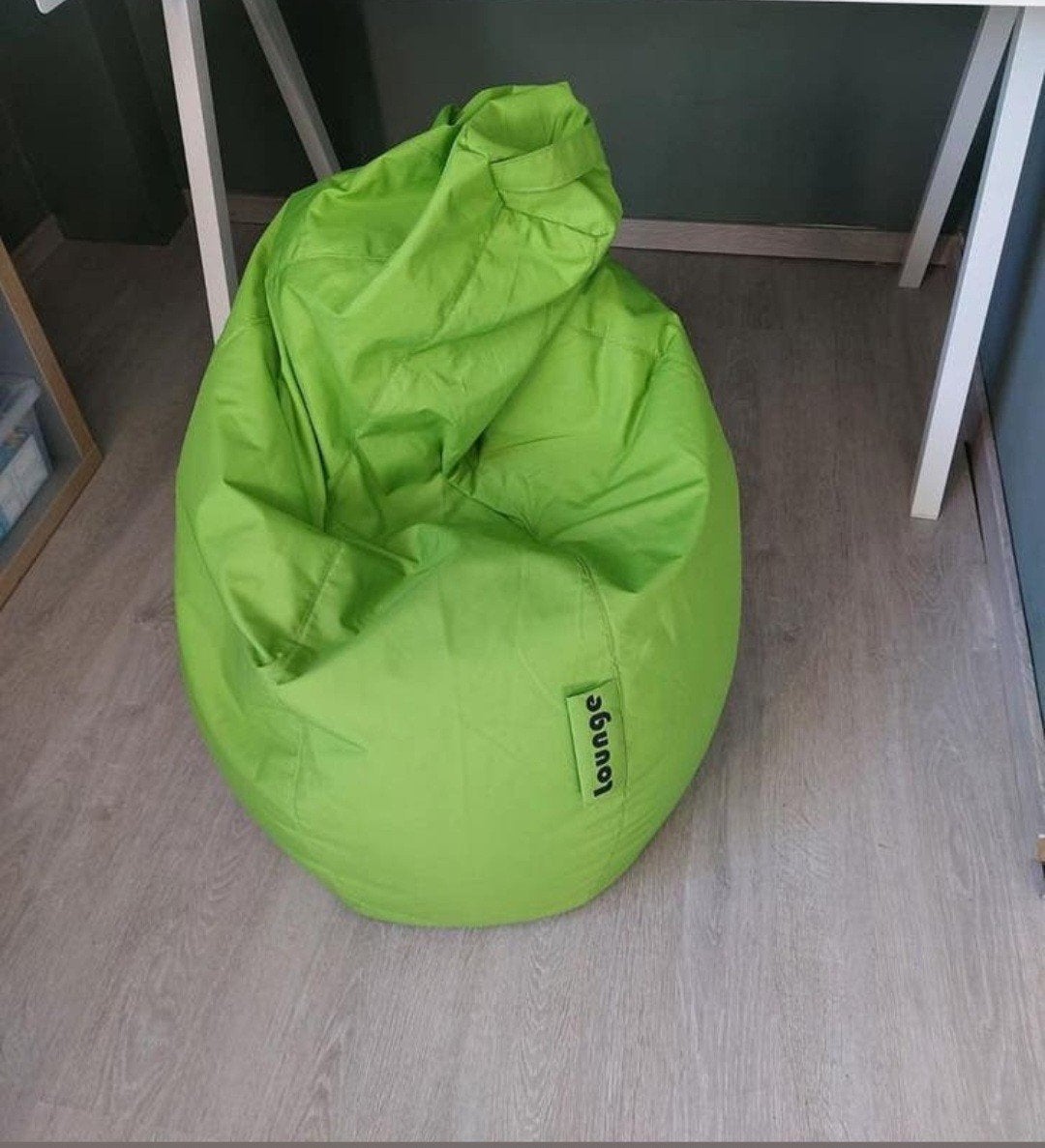 Pouf poire lime, Enlèvement, Pouf