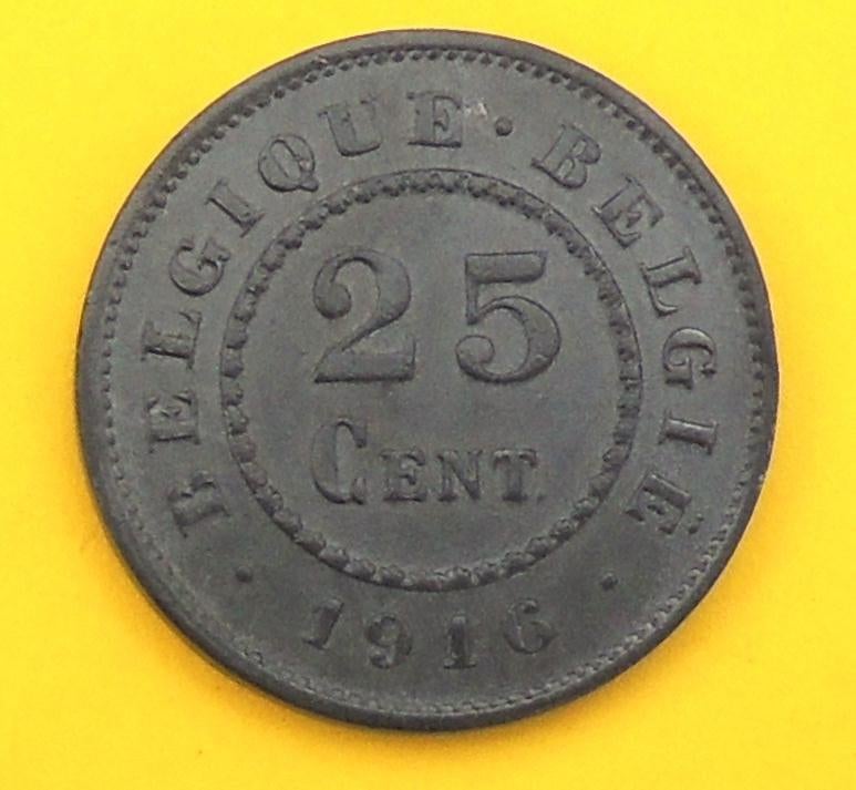 1916 25 centimes occupation allemande, Envoi, Métal, Monnaie en vrac
