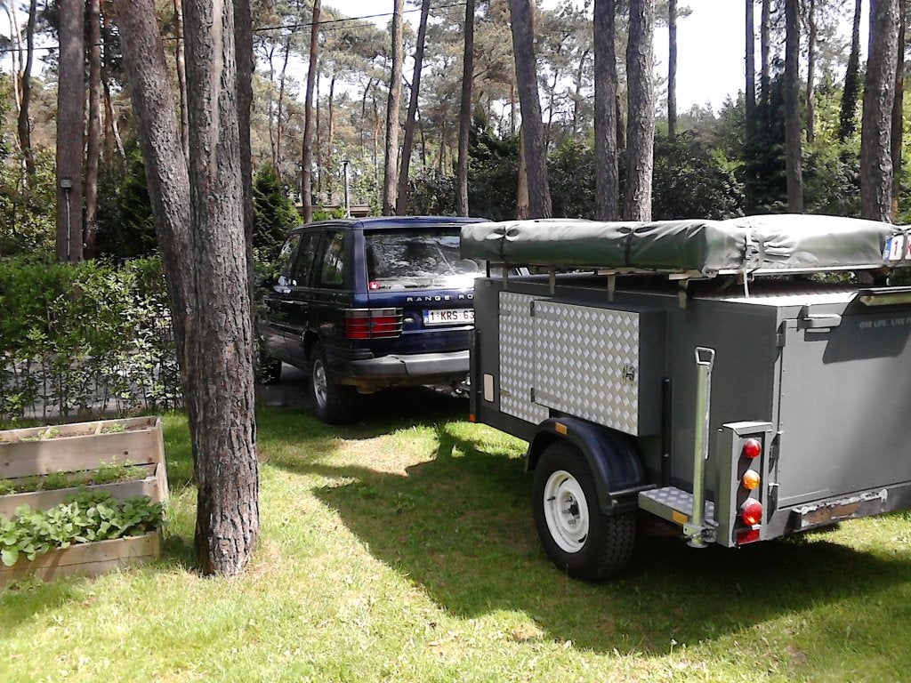 Trailer met daktent, Caravans en Kamperen, Ophalen, Gebruikt