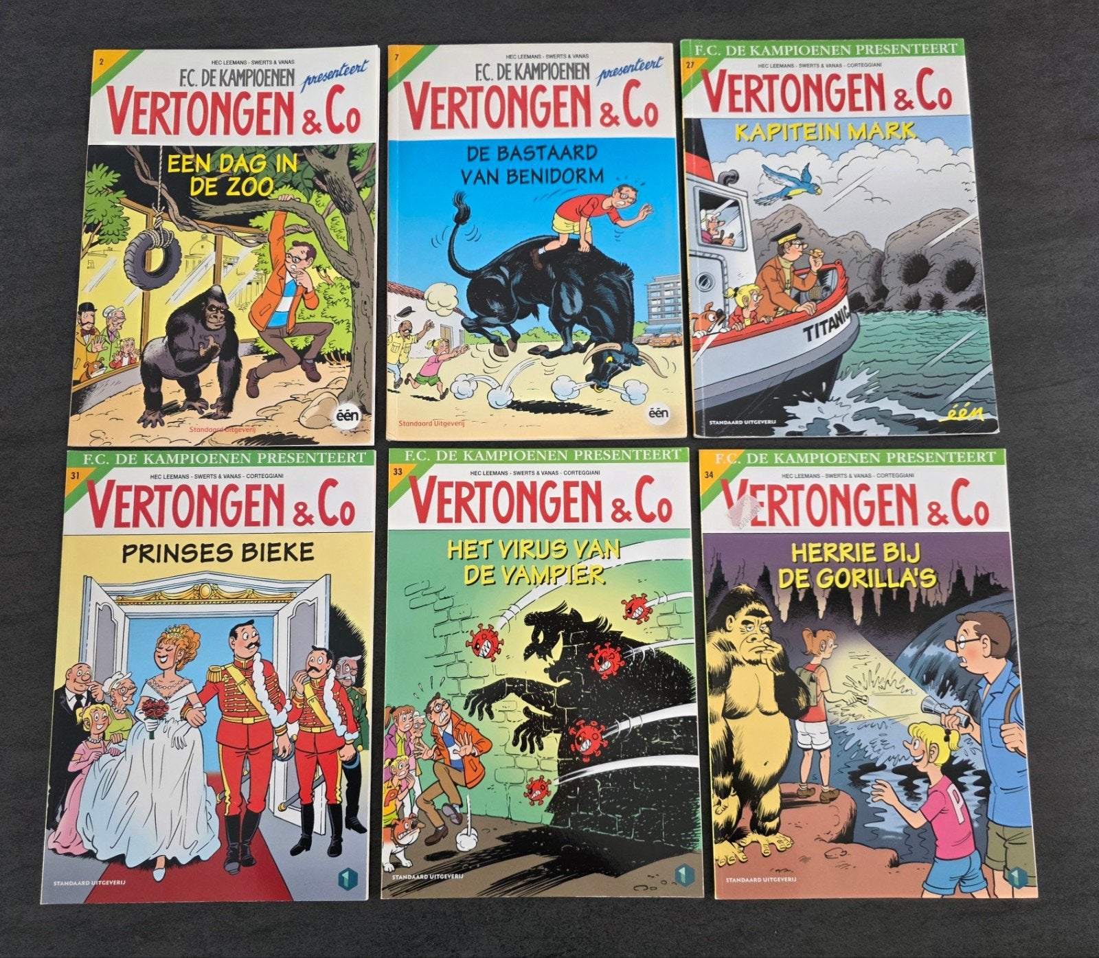Strips: Fc de Kampioenen: Vertongen en Co, Boeken, Stripverhalen, Ophalen of Verzenden, Zo goed als nieuw