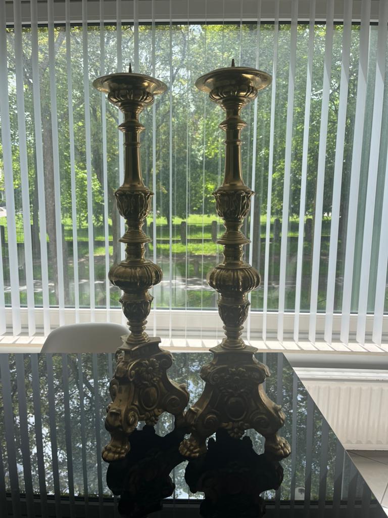 2 très beaux chandeliers en cuivre, Enlèvement, Cuivre ou Bronze