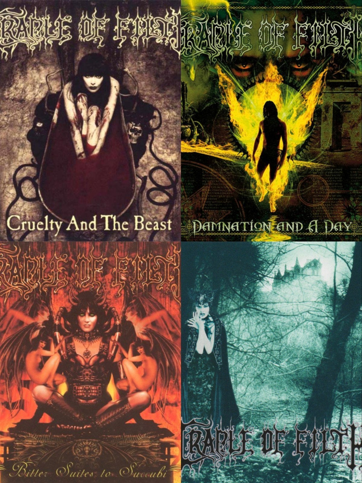 Vier CD Cradle of filth., Cd's en Dvd's, Vinyl | Hardrock en Metal, Ophalen of Verzenden