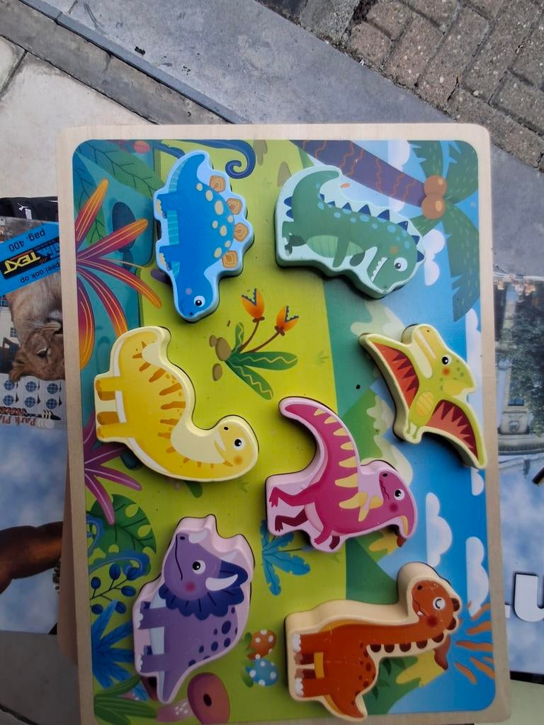 Legpuzzel dinos, Ophalen
