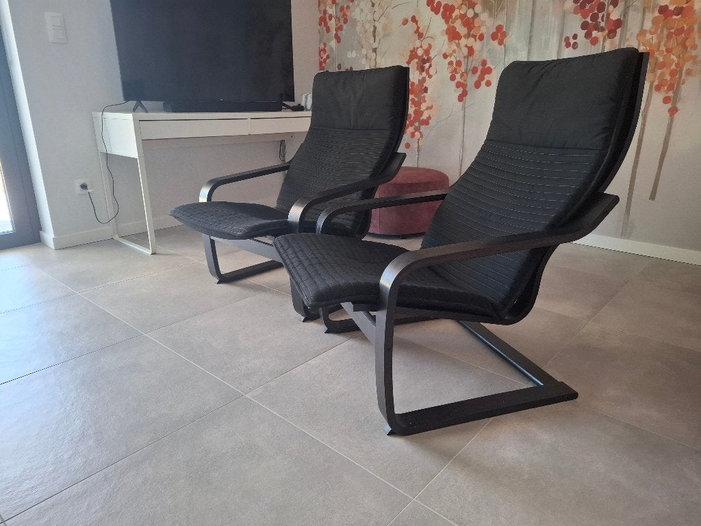 Ikea stoelen, Huis en Inrichting, Ophalen, Twee, Zwart, Zo goed als nieuw