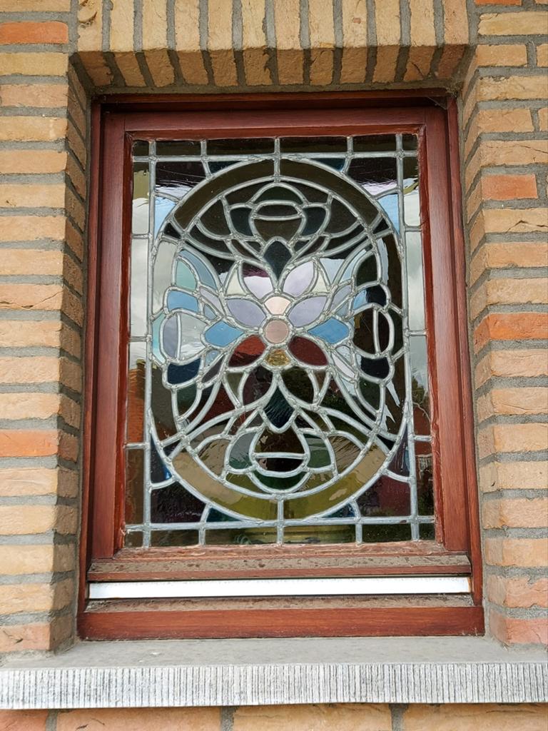 Glas in lood raam, Ophalen, Glas in lood
