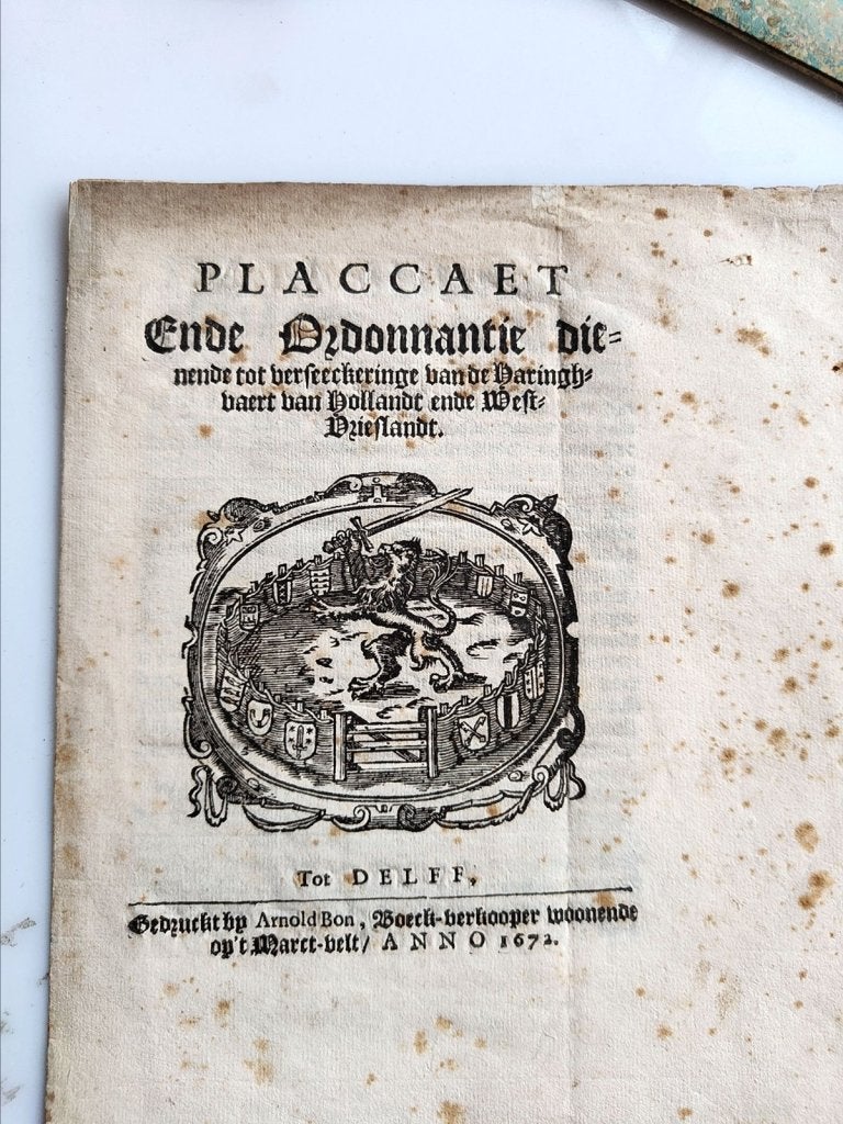 Over Haringvisserij 1672 !!!! ORGINEEL, Livres