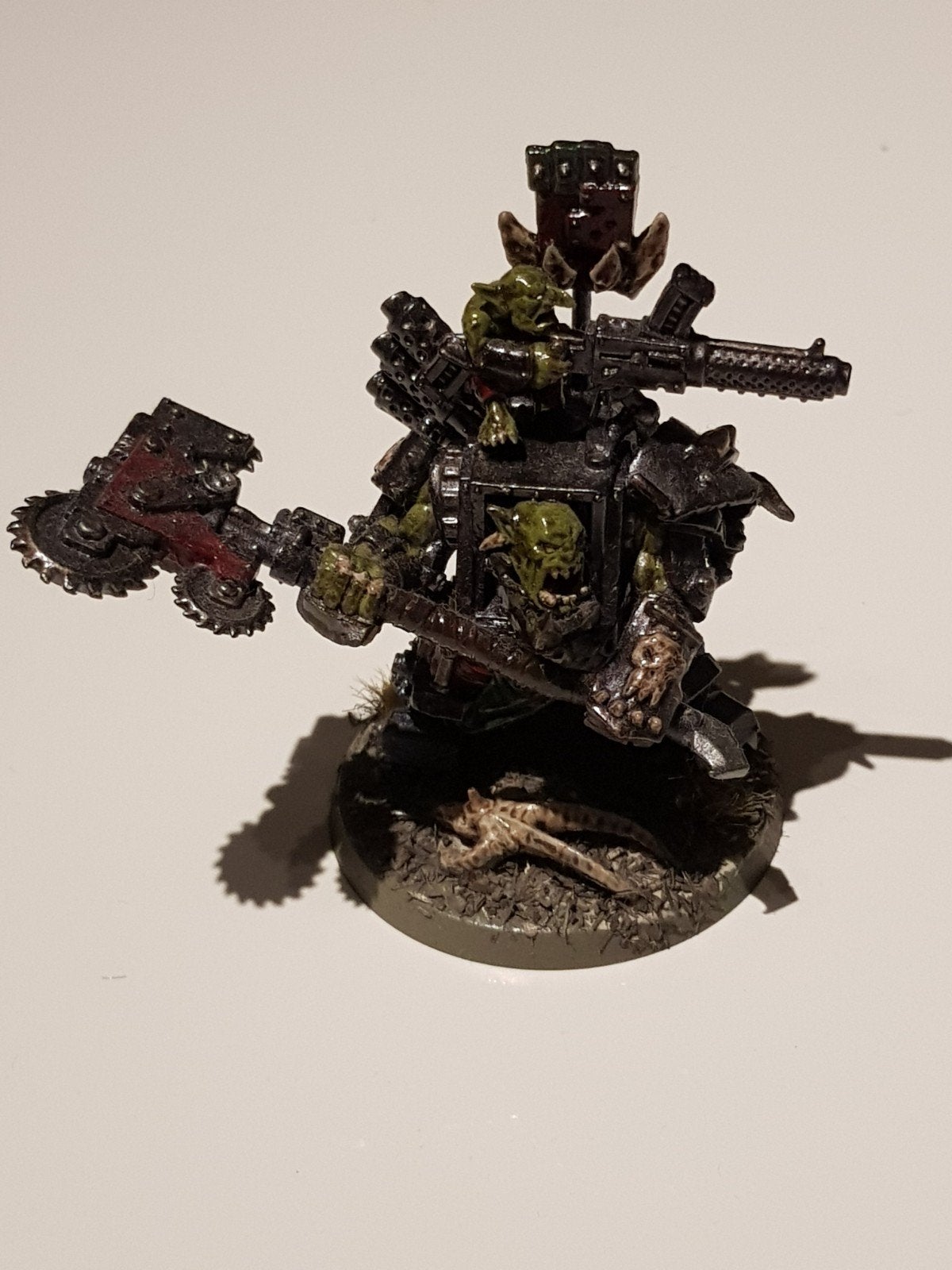 WH40K: Orks: Warboss in Mega armour, painted, Figuurtje(s), Ophalen of Verzenden, Geverfd, Warhammer 40000