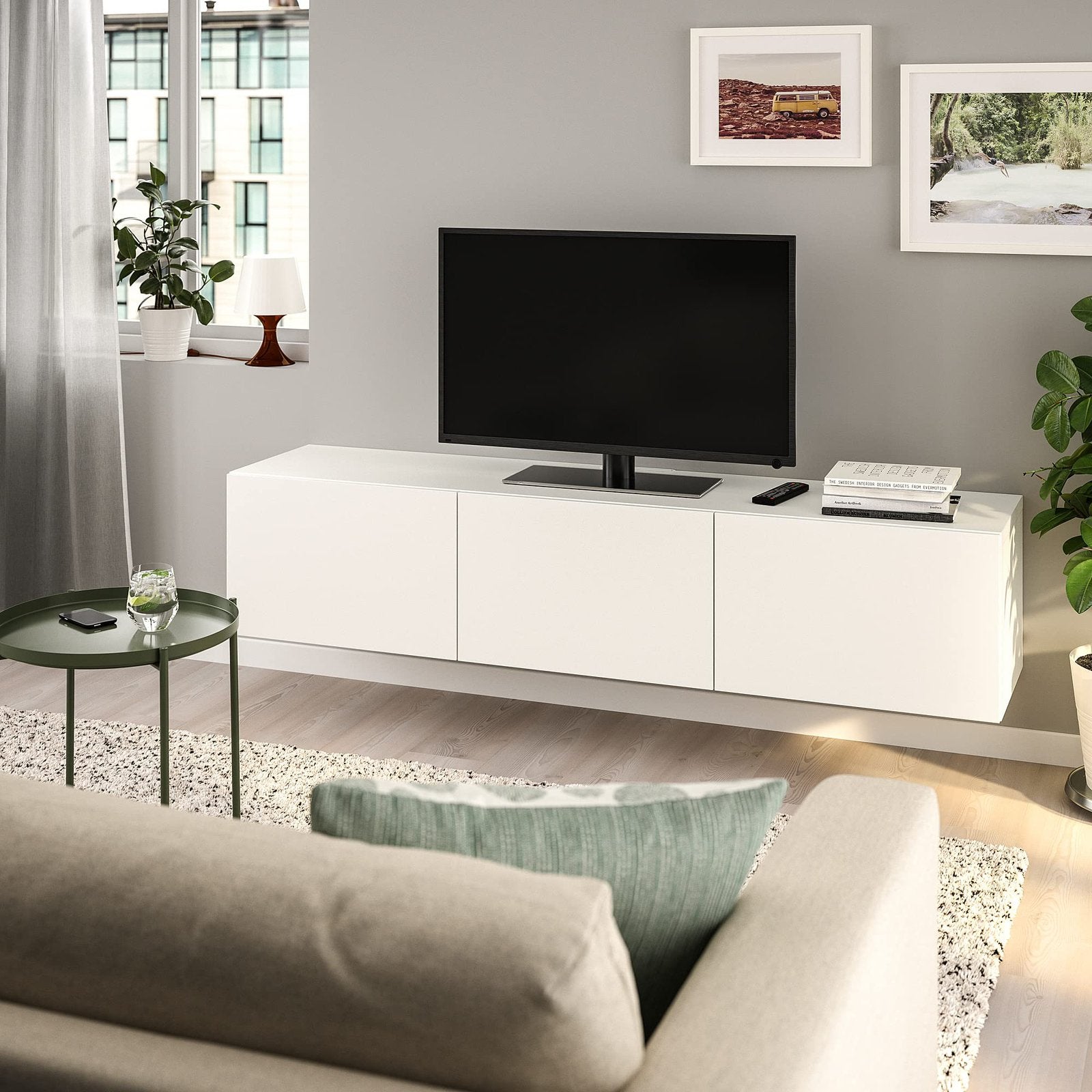 Witte TV KAST ikea, Maison & Meubles, Enlèvement, Comme neuf