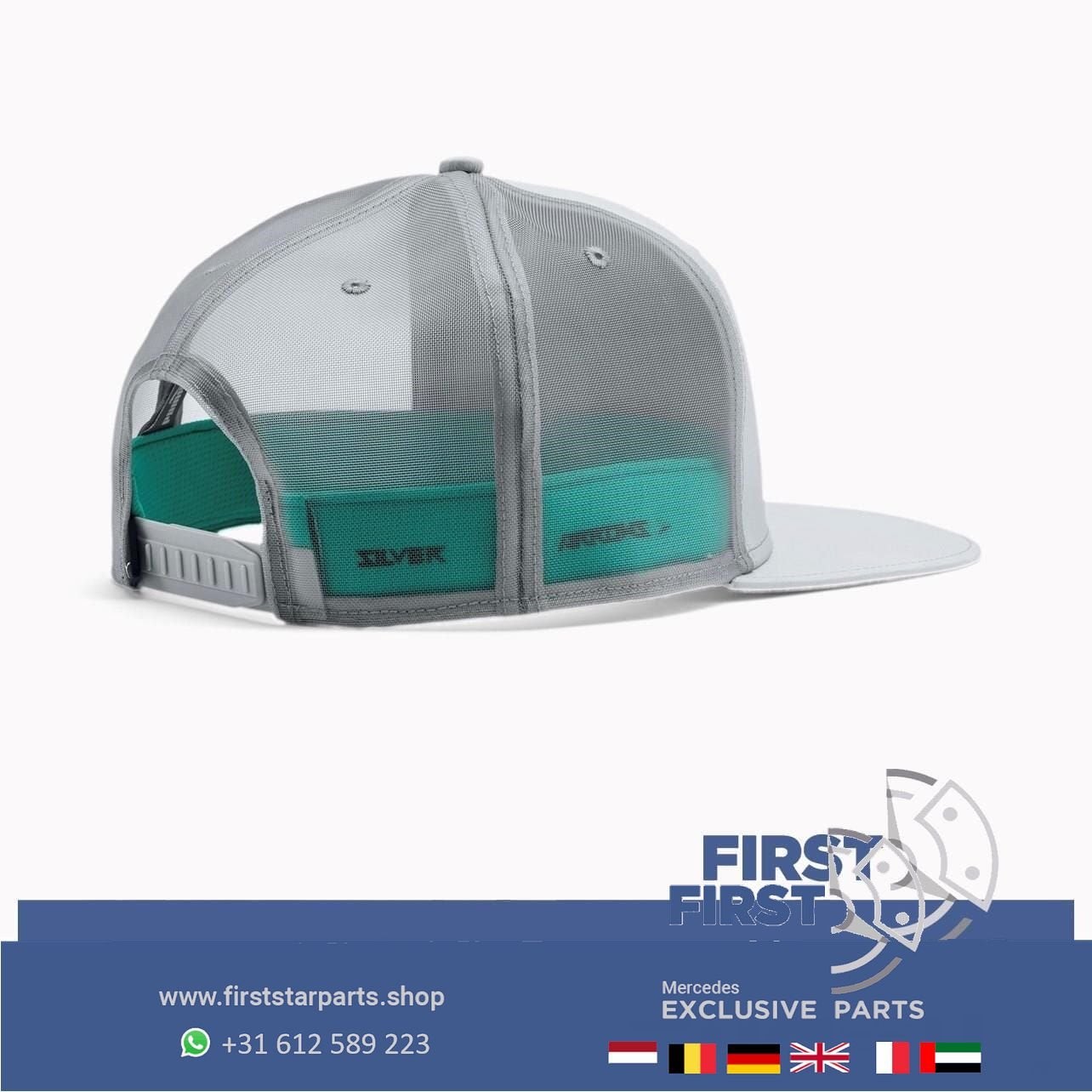 Mercedes Petronas Pet origineel Mercedes AMG PUMA Cap GRIJS, -, -, Ophalen of Verzenden, -