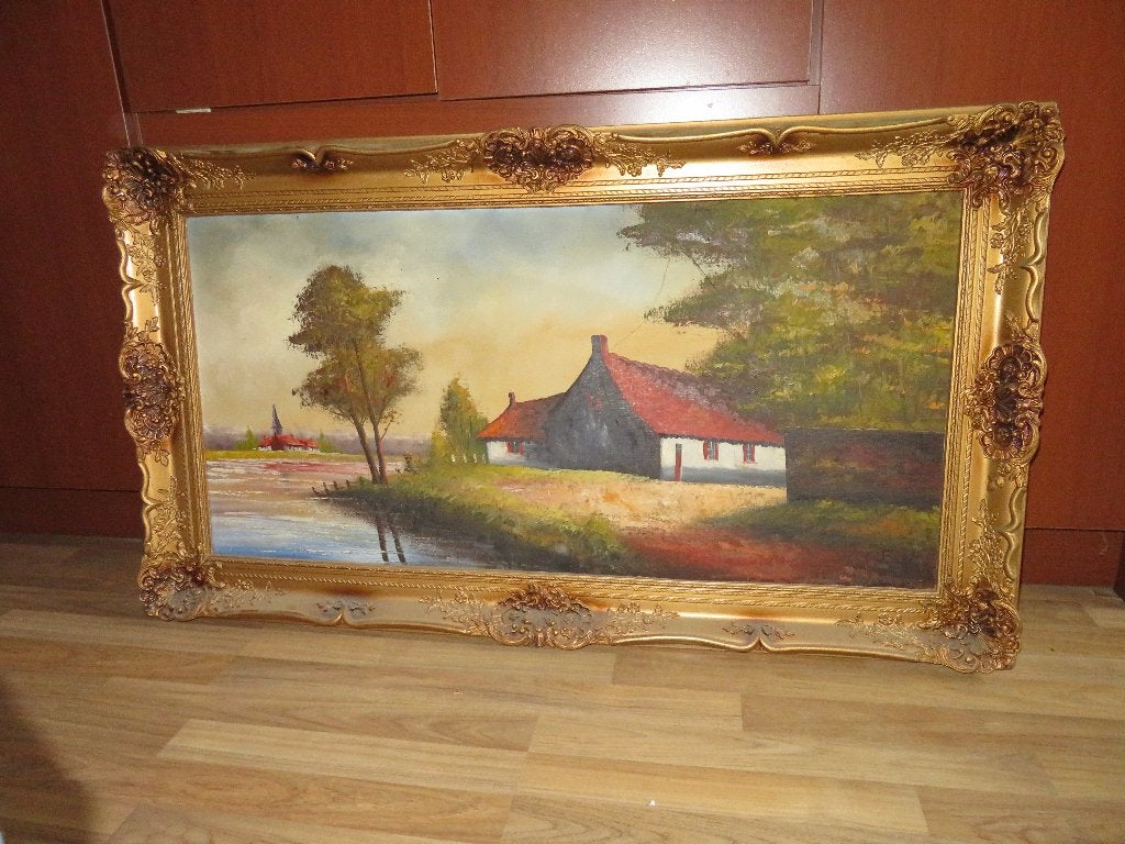 kunst  olie schilderij Bert, Enlèvement, Classique, Paysage