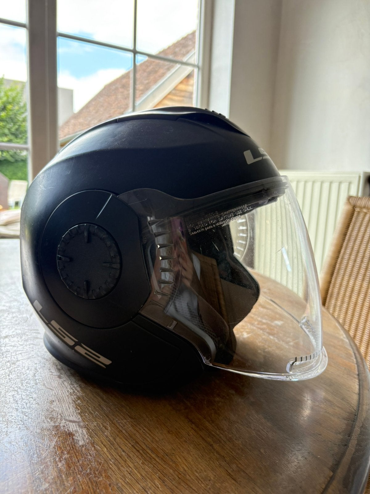 LS2 verso helm, Fietsen en Brommers, Brommerhelmen, Ophalen, Gebruikt, Extra small of kleiner