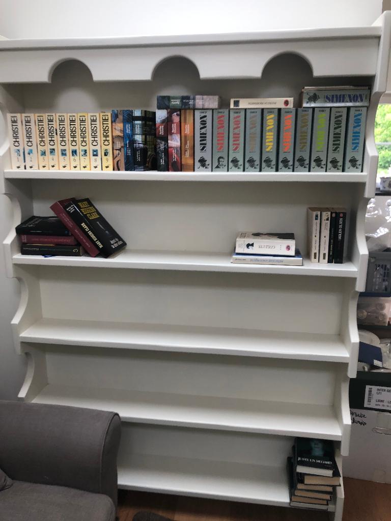 Bibliothèque en chêne "Années '70", Ophalen, Eikenhout