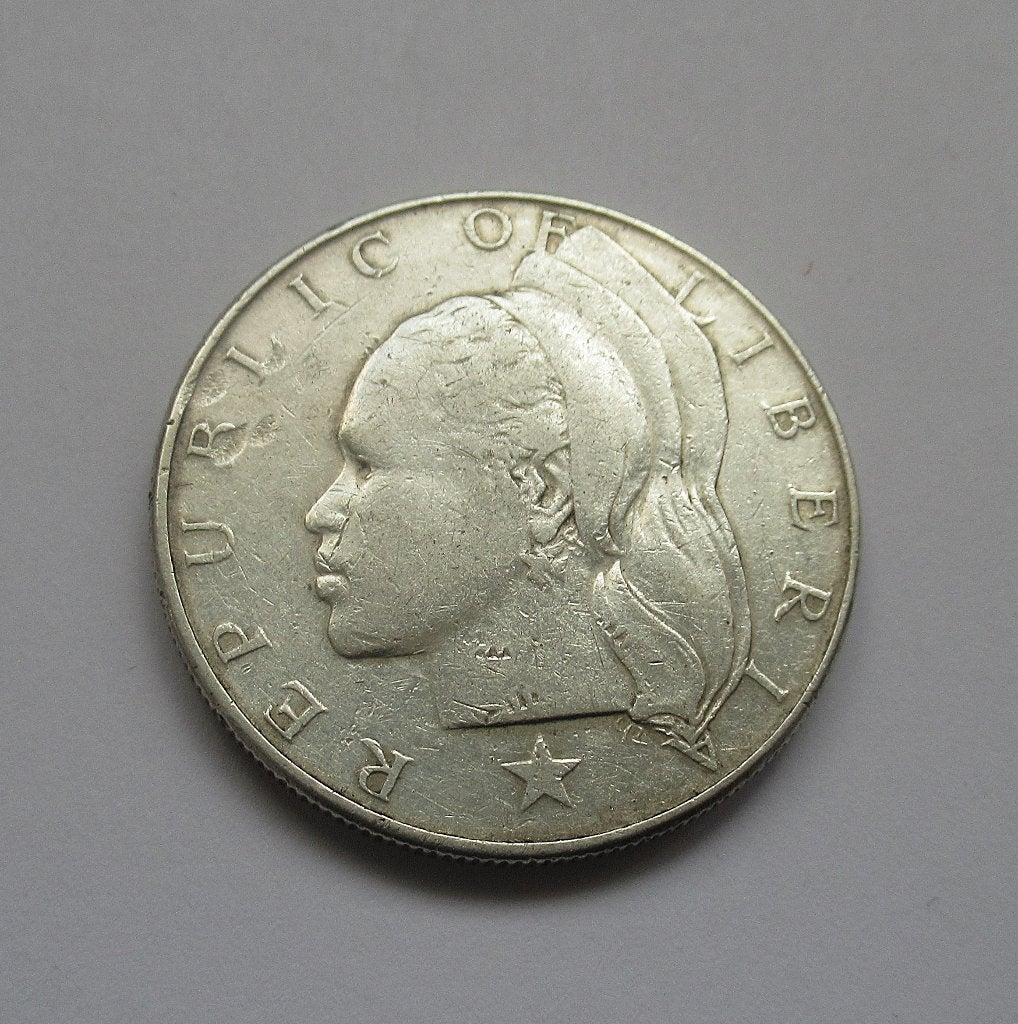 Liberia 1 dollar 1962, Timbres & Monnaies, Envoi, Argent